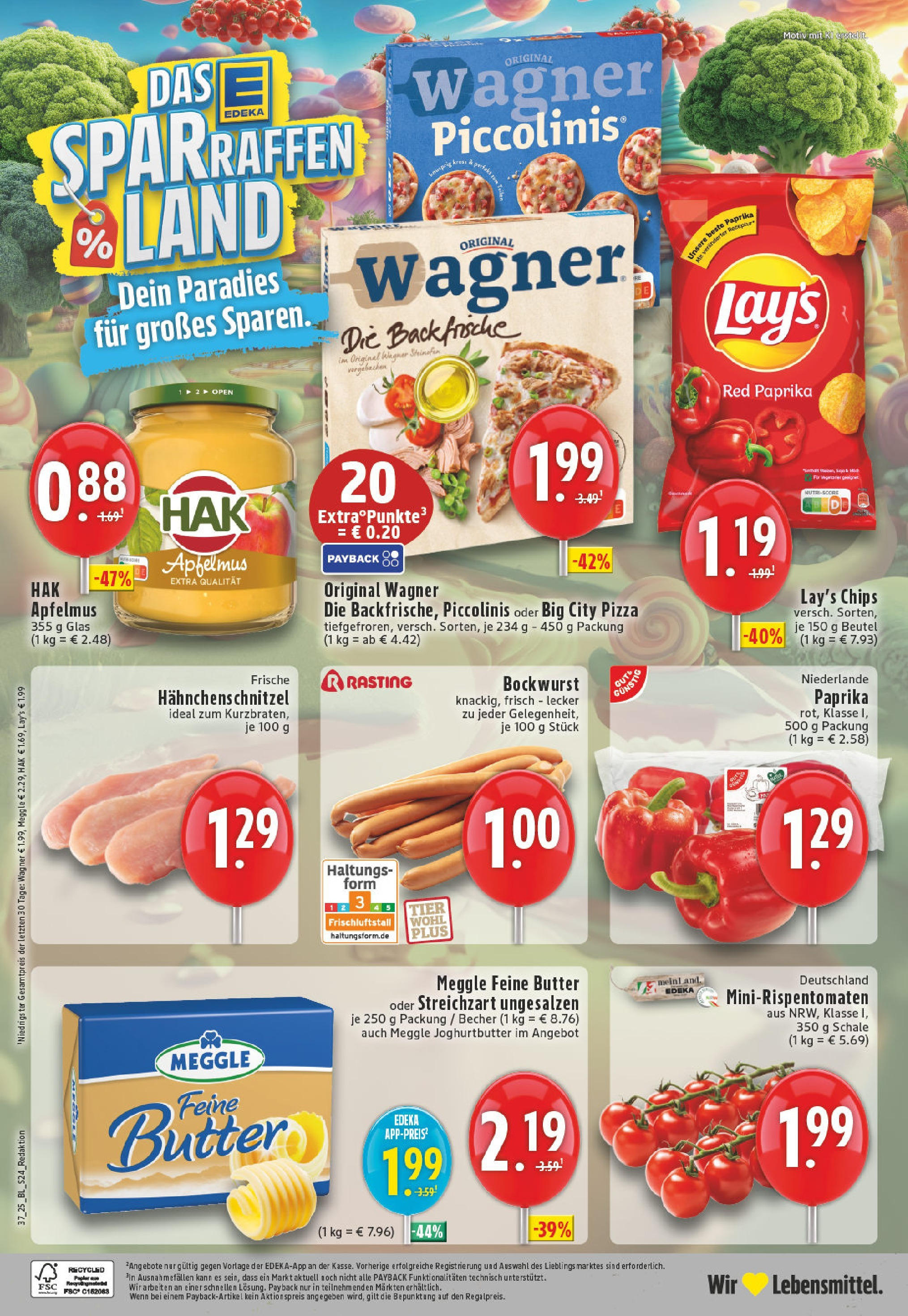 Edeka prospekt Adenau / Eifel (ab 07.09.2025) » Angebote Online | Seite: 24 | Produkte: Bockwurst, Paprika, Pizza, Chips Edeka prospekt Adenau / Eifel (ab 07.09.2025) » Angebote Online | Seite: 24 | Produkte: Bockwurst, Paprika, Pizza, Chips
