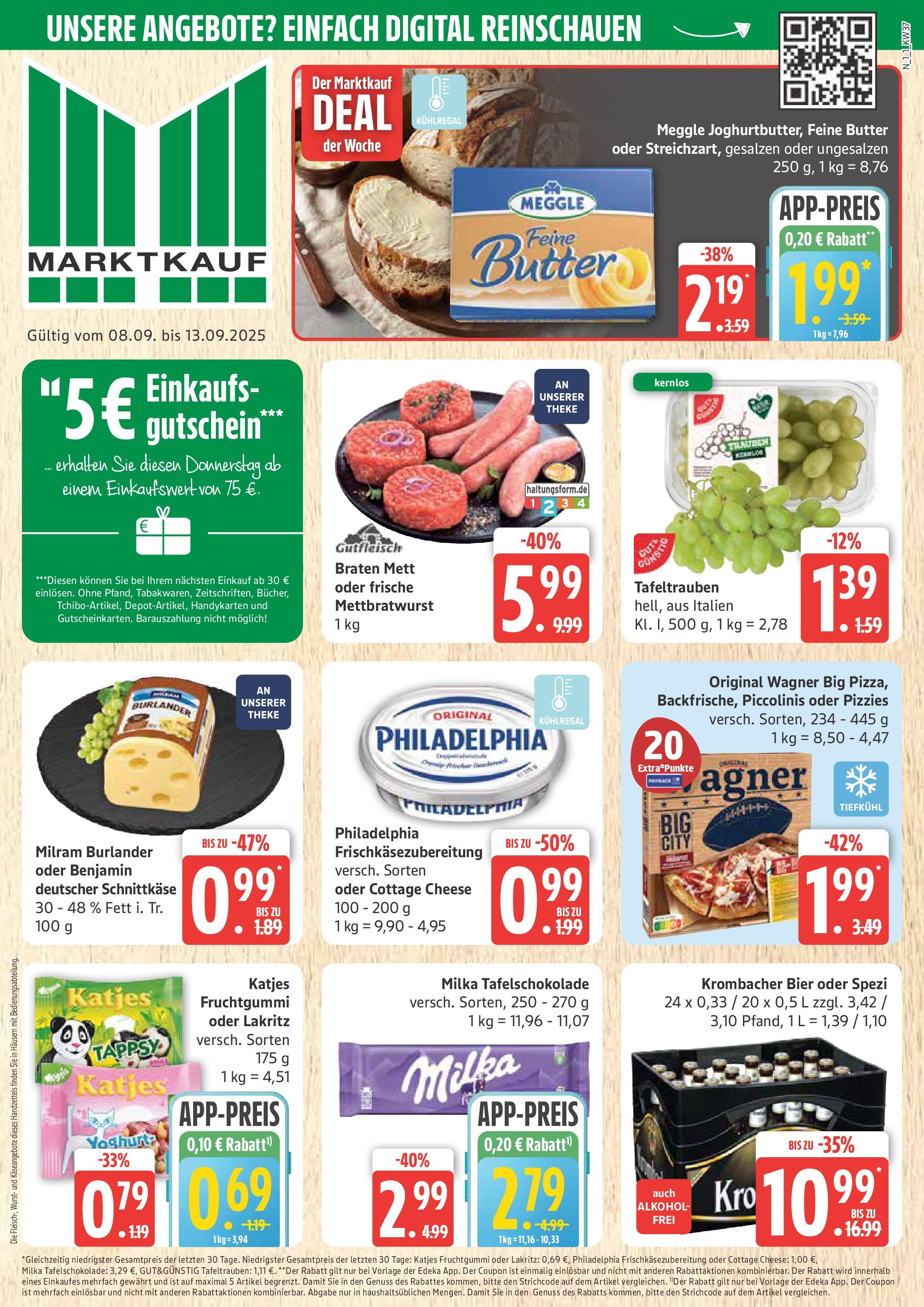 Marktkauf - Marktkauf: Wochenangebote (ab 07.09.2025) » Angebote ab Montag | Seite: 1 | Produkte: Theke, Bier, Milka, Milram Marktkauf - Marktkauf: Wochenangebote (ab 07.09.2025) » Angebote online | Seite: 1 | Produkte: Theke, Bier, Milka, Milram