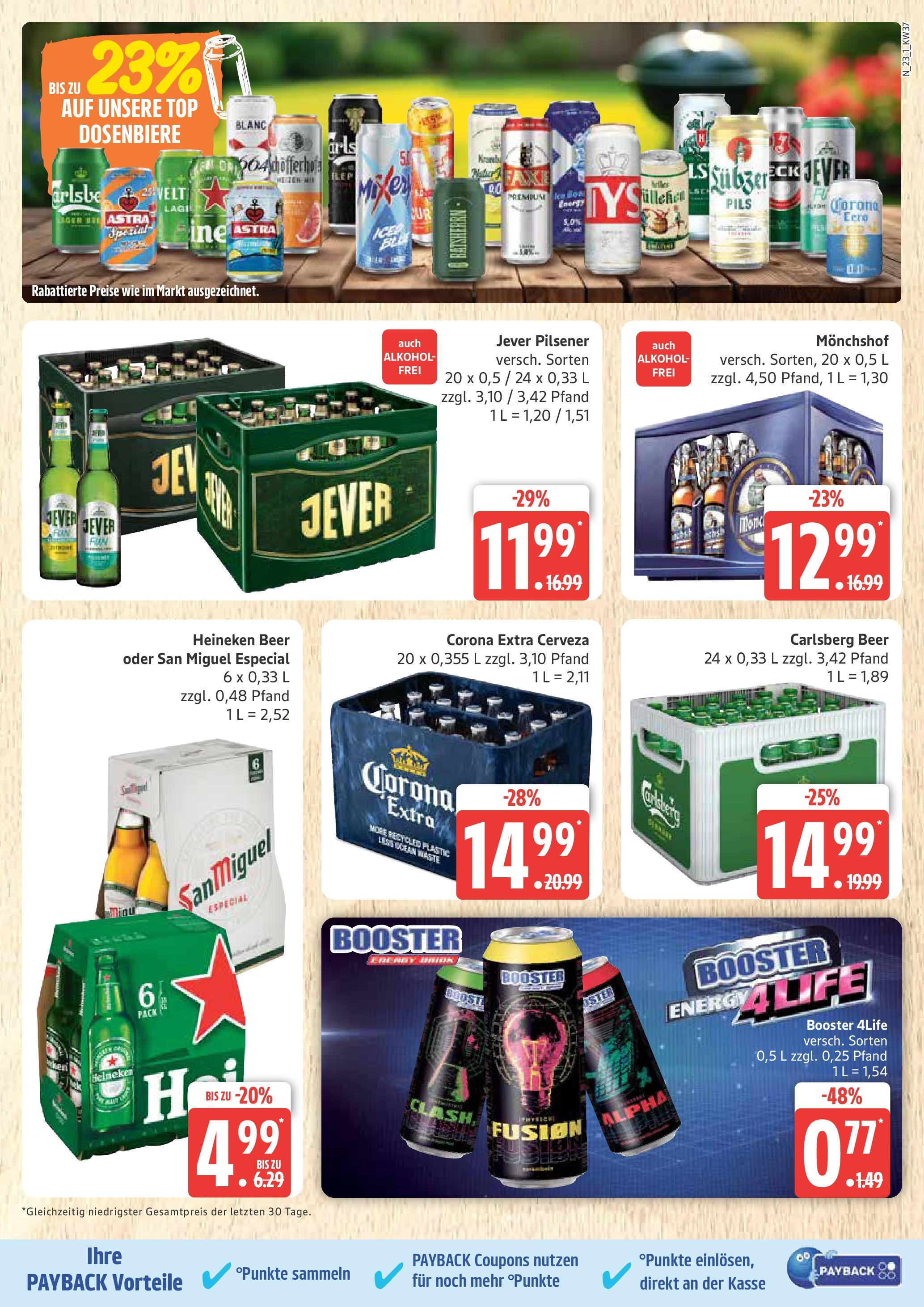 Marktkauf - Marktkauf: Wochenangebote (ab 07.09.2025) » Angebote ab Montag | Seite: 23 | Produkte: Top, Carlsberg, Heineken, Jever Marktkauf - Marktkauf: Wochenangebote (ab 07.09.2025) » Angebote online | Seite: 23 | Produkte: Top, Carlsberg, Heineken, Jever