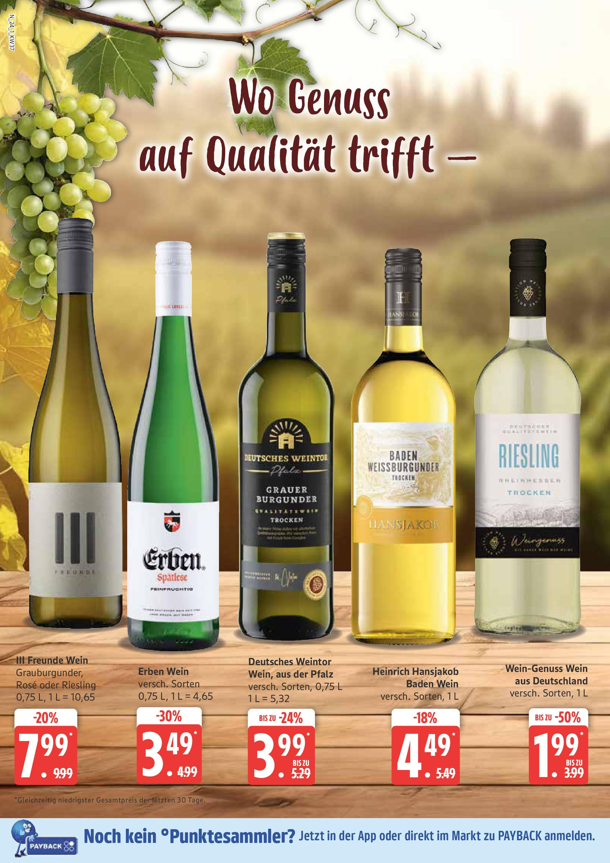 Marktkauf - Marktkauf: Wochenangebote (ab 07.09.2025) » Angebote online | Seite: 24 | Produkte: Wein