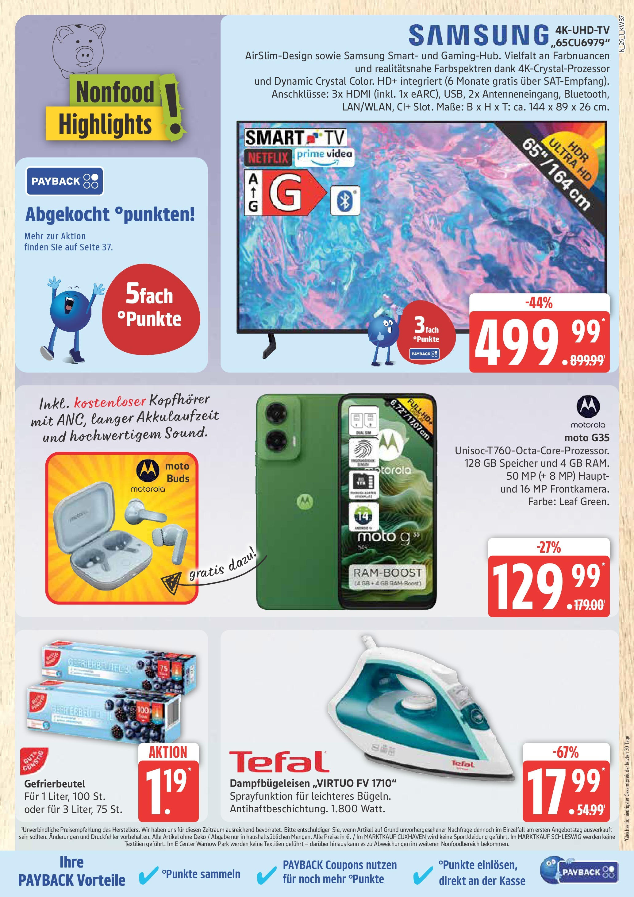 Marktkauf - Marktkauf: Wochenangebote (ab 07.09.2025) » Angebote online | Seite: 29 | Produkte: Smart TV, TV, Video, Kopfhörer