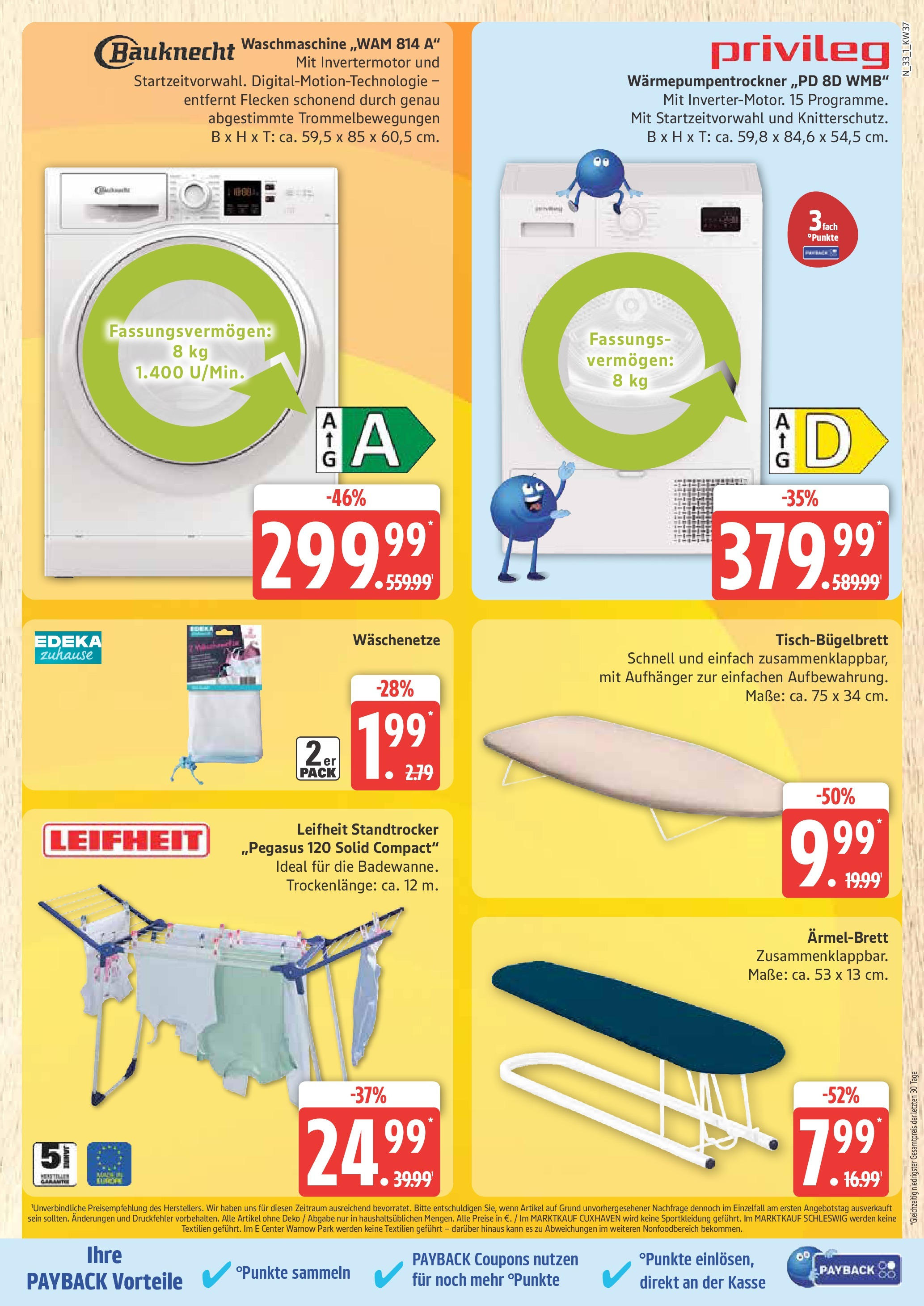 Marktkauf - Marktkauf: Wochenangebote (ab 07.09.2025) » Angebote online | Seite: 33 | Produkte: Waschmaschine