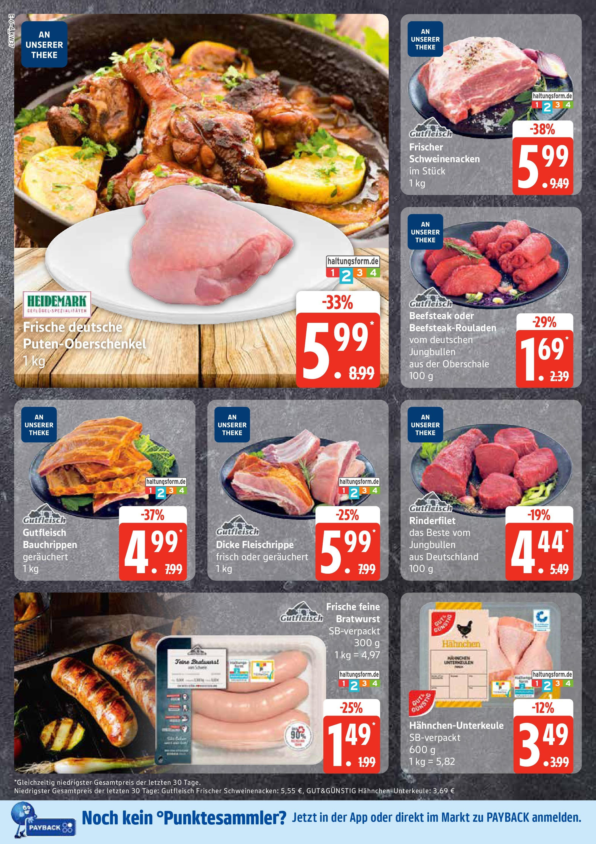 Marktkauf - Marktkauf: Wochenangebote (ab 07.09.2025) » Angebote online | Seite: 6 | Produkte: Hahnchen, Theke, Bratwurst, Schweinenacken