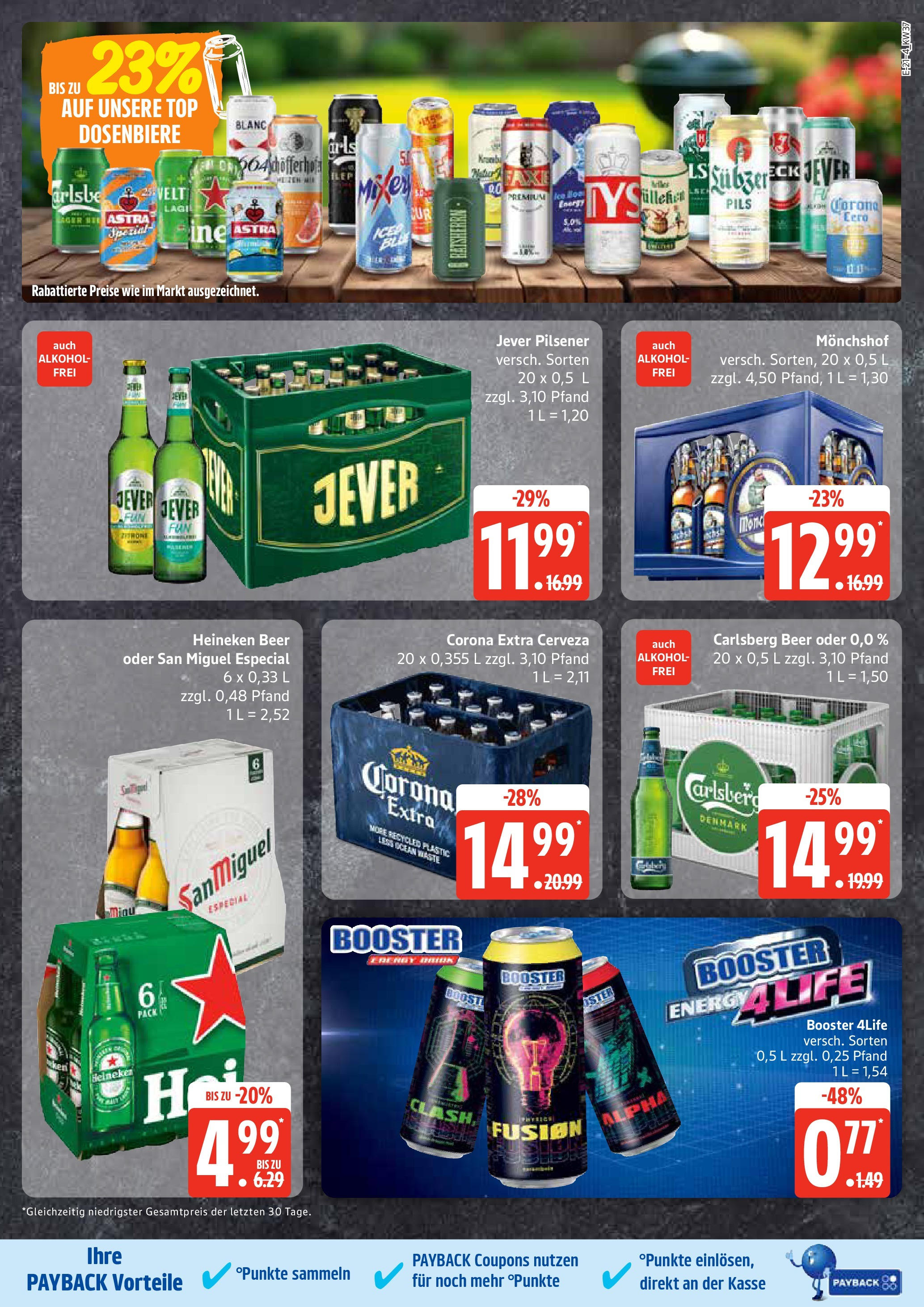 Marktkauf - Marktkauf: Wochenangebote (ab 07.09.2025) » Angebote online | Seite: 21 | Produkte: Monchshof, Carlsberg, Pils, Jever