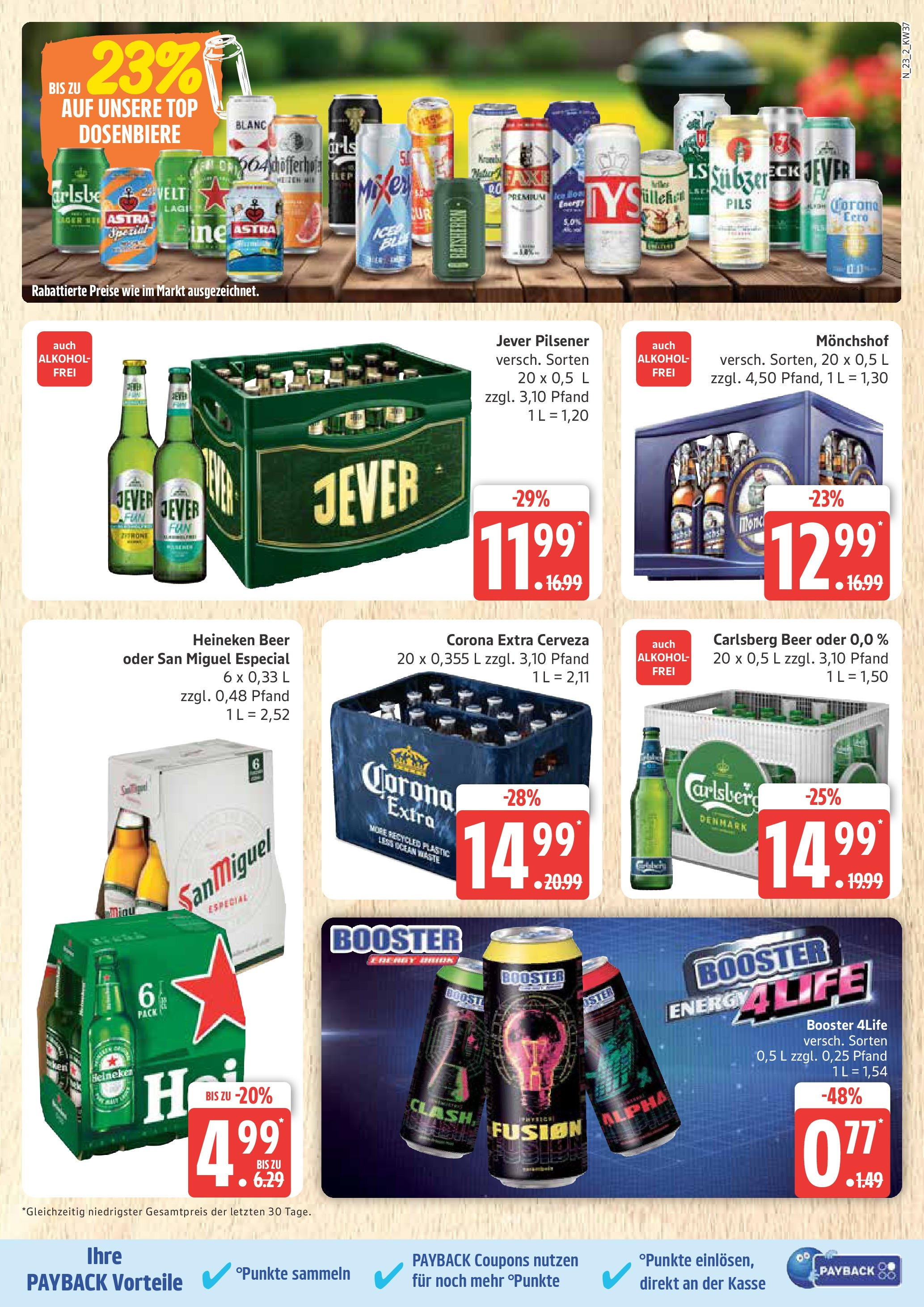 Marktkauf - Marktkauf: Wochenangebote (ab 07.09.2025) » Angebote online | Seite: 23 | Produkte: Top, Monchshof, Astra, Heineken