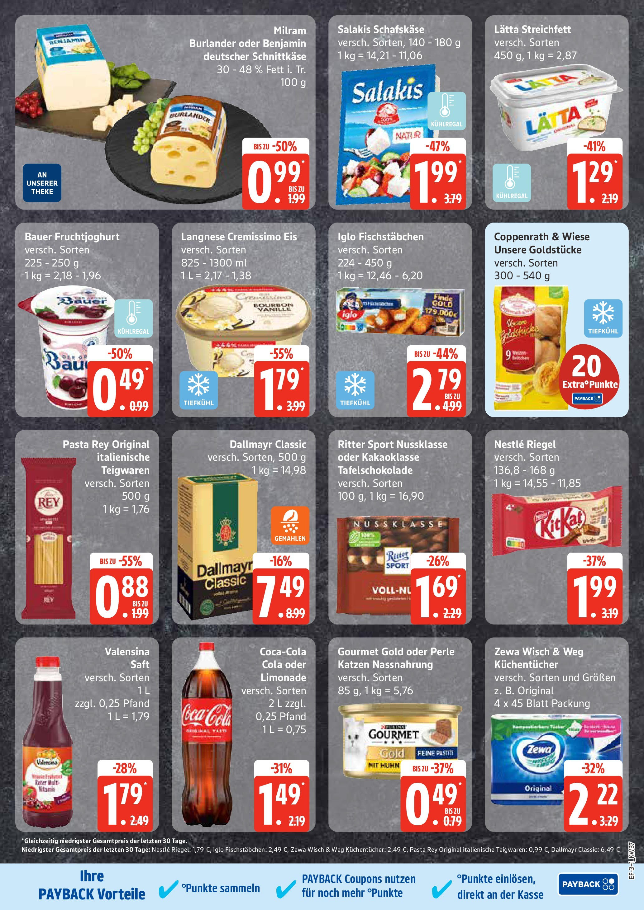 Edeka prospekt Luhnstedt	 (ab 07.09.2025) » Angebote Online | Seite: 3 | Produkte: Langnese cremissimo, Cola, Theke, Eis