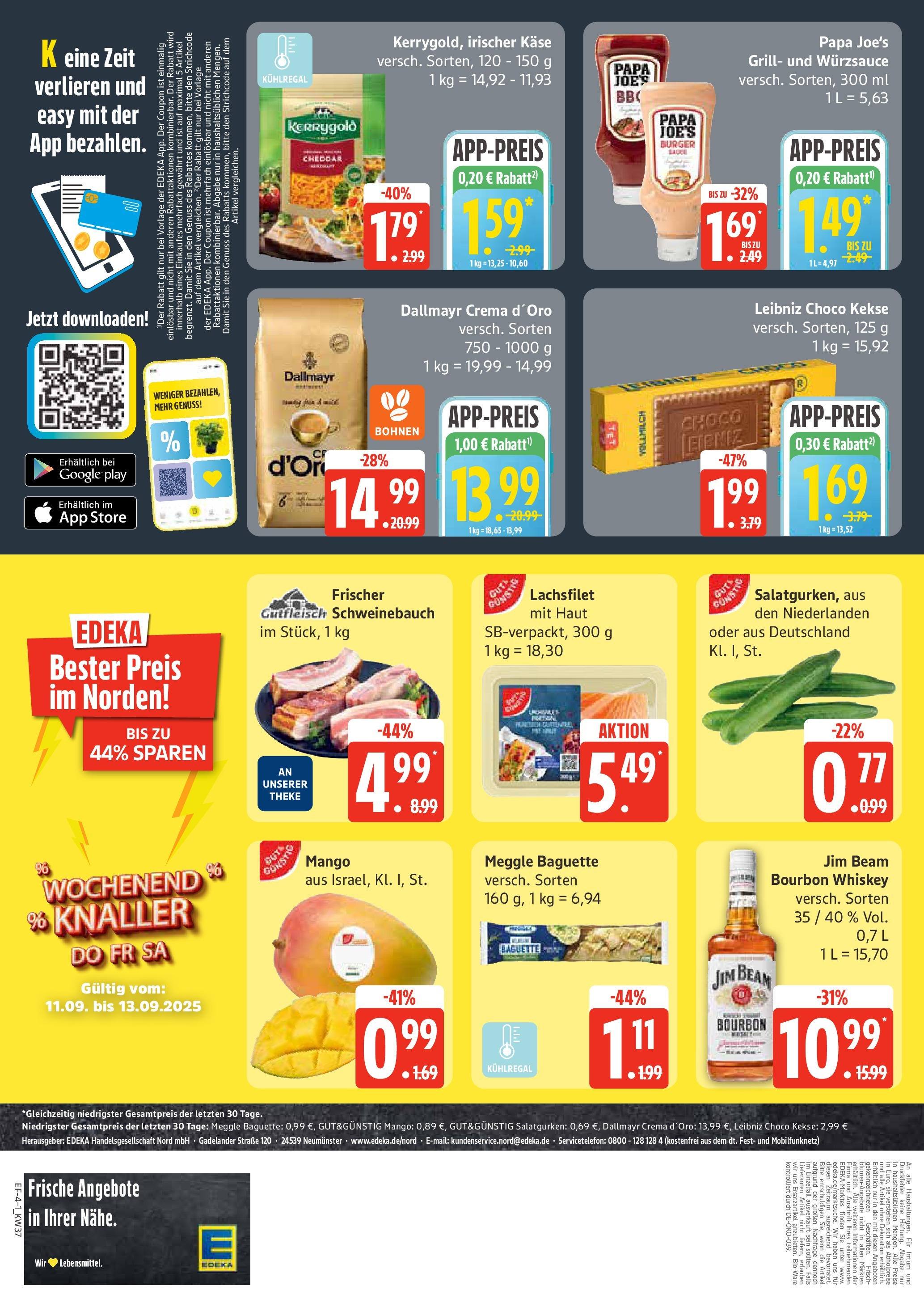 Edeka prospekt Luhnstedt	 (ab 07.09.2025) » Angebote Online | Seite: 4 | Produkte: Grill, Burger, Bourbon, Kekse
