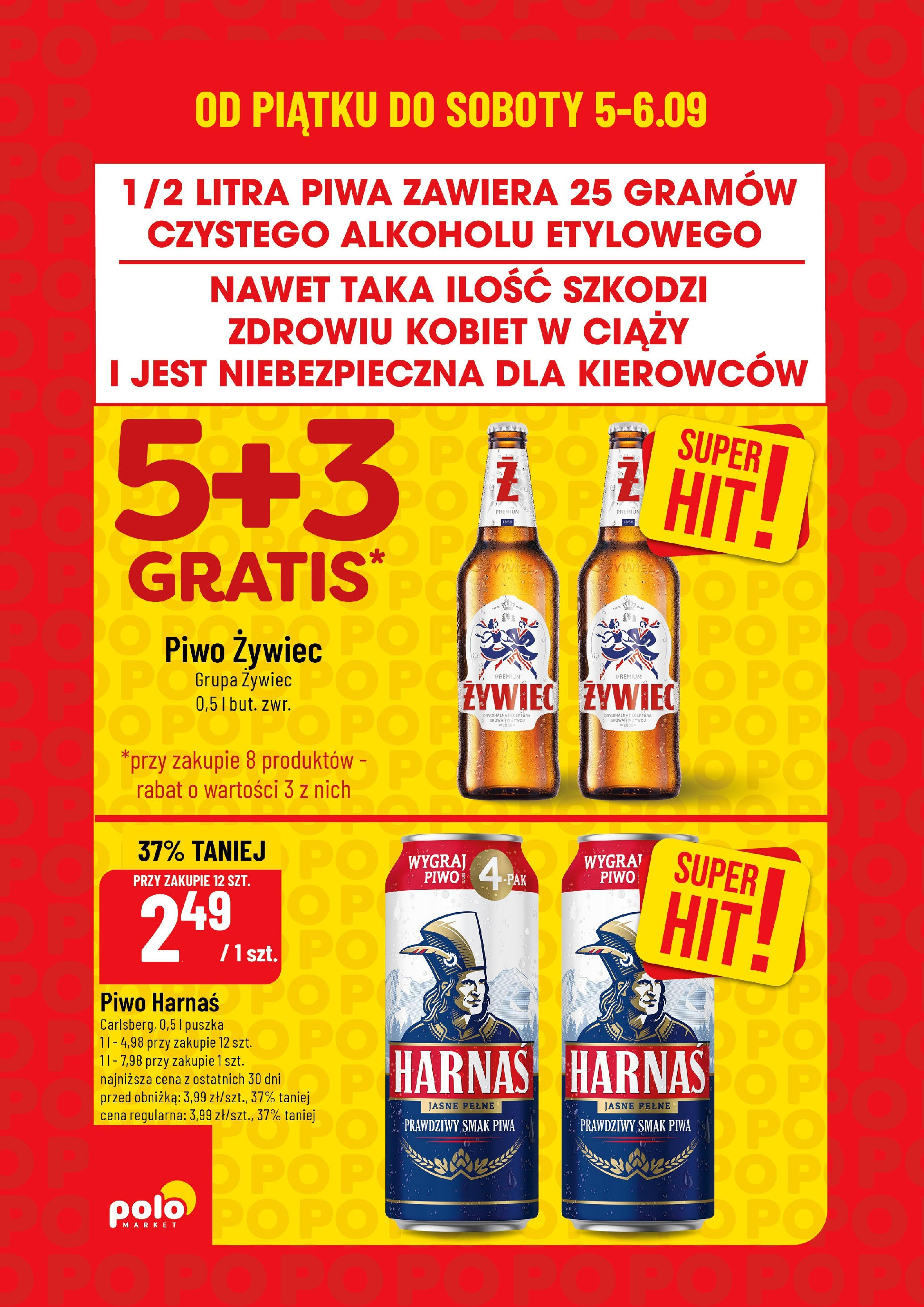 POLOmarket gazetka od jutra (04.09.2025) - Nowa PDF | Strona: 2 | Produkty: Harnaś, Piwo