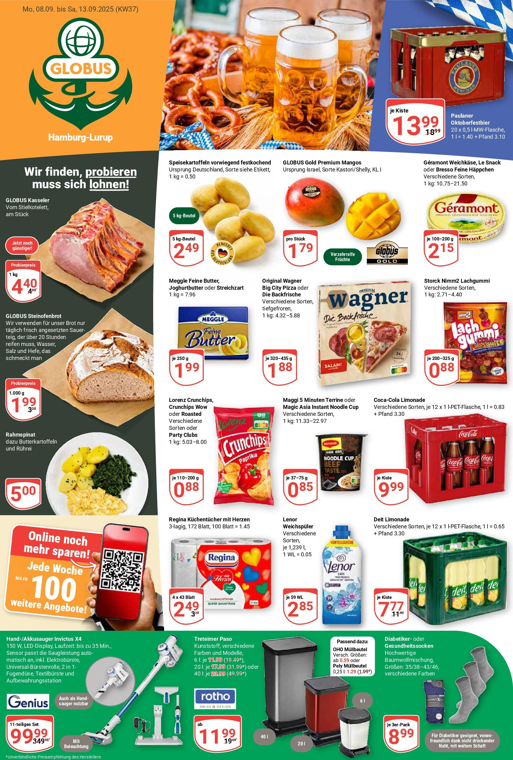Globus prospekt Hamburg	 (ab 07.09.2025) » Angebote online | Seite: 1 | Produkte: Maggi, Butter, Paprika, Salz