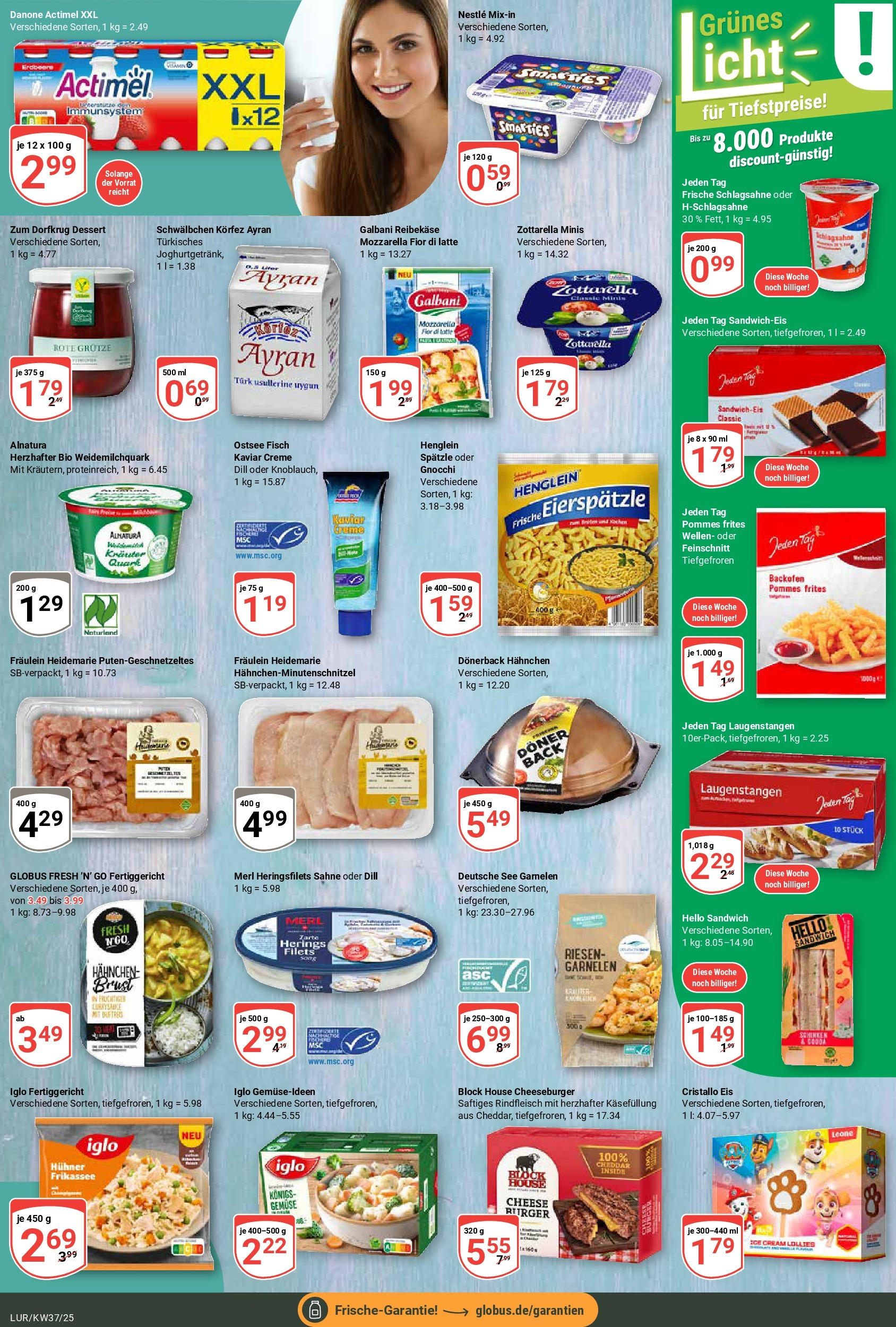 Globus prospekt Hamburg	 (ab 07.09.2025) » Angebote online | Seite: 10 | Produkte: Schlagsahne, Gemüse, Rindfleisch, Sahne