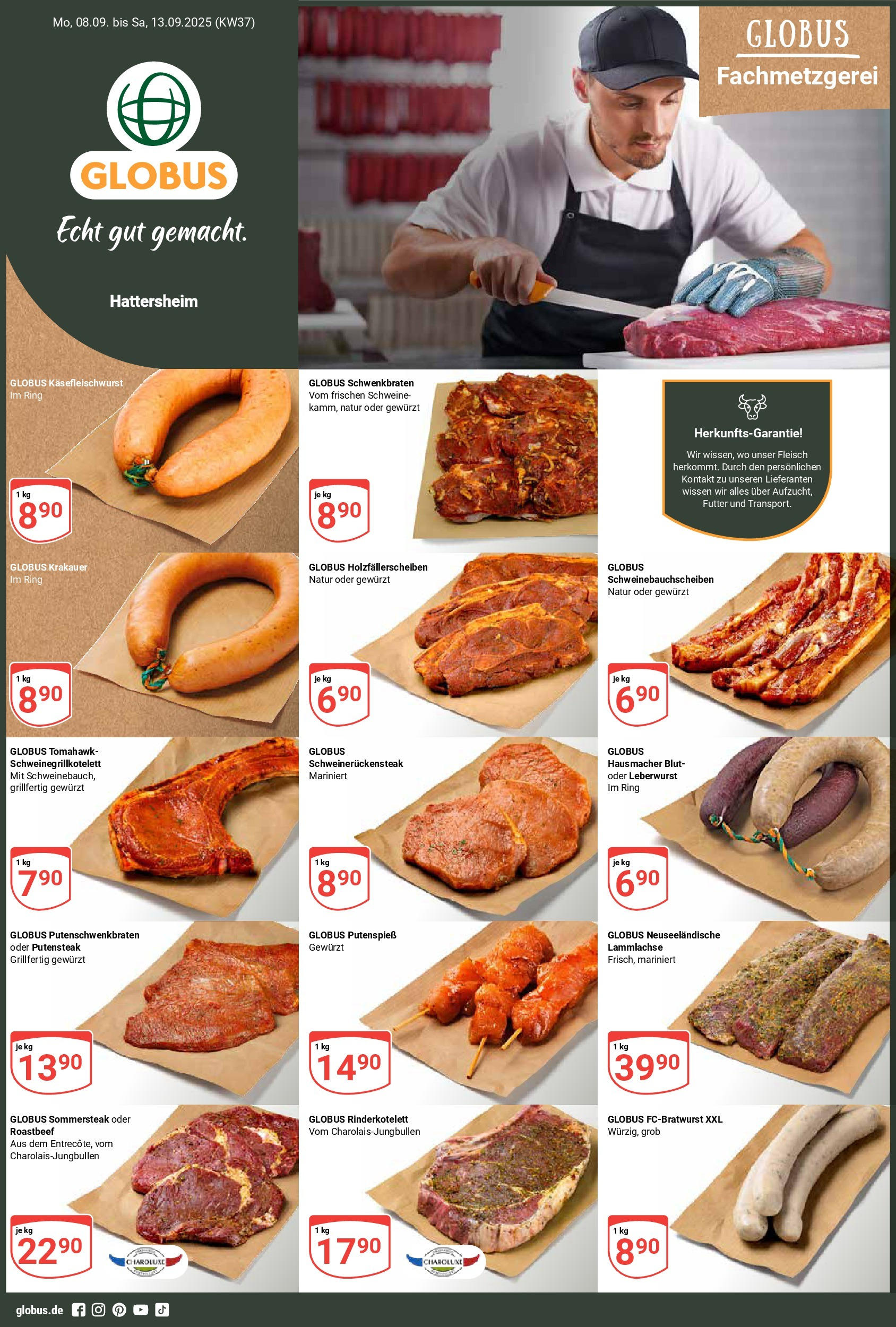 Globus prospekt Hattersheim	 (ab 07.09.2025) » Angebote online | Seite: 1 | Produkte: Roastbeef, Fleisch