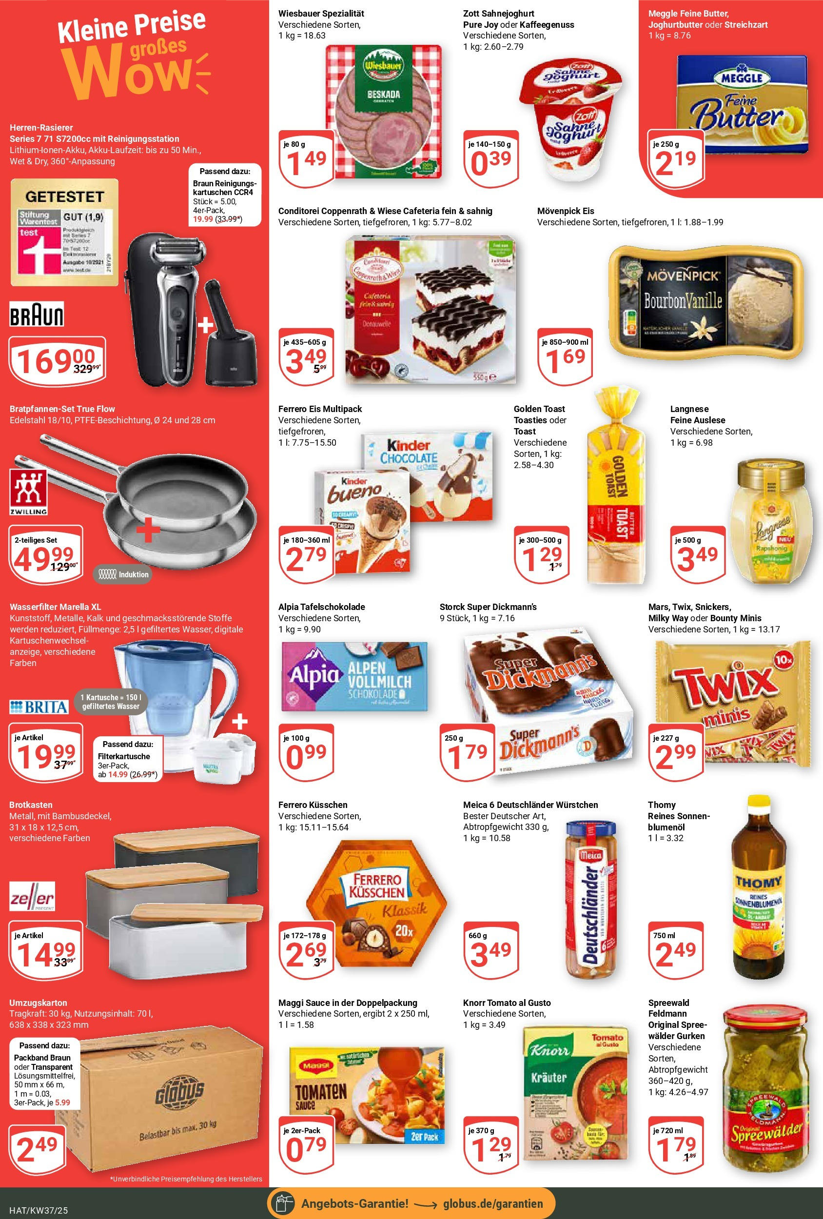 Globus prospekt Hattersheim	 (ab 07.09.2025) » Angebote online | Seite: 5 | Produkte: Butter, Kinder bueno, Tomaten, Eis