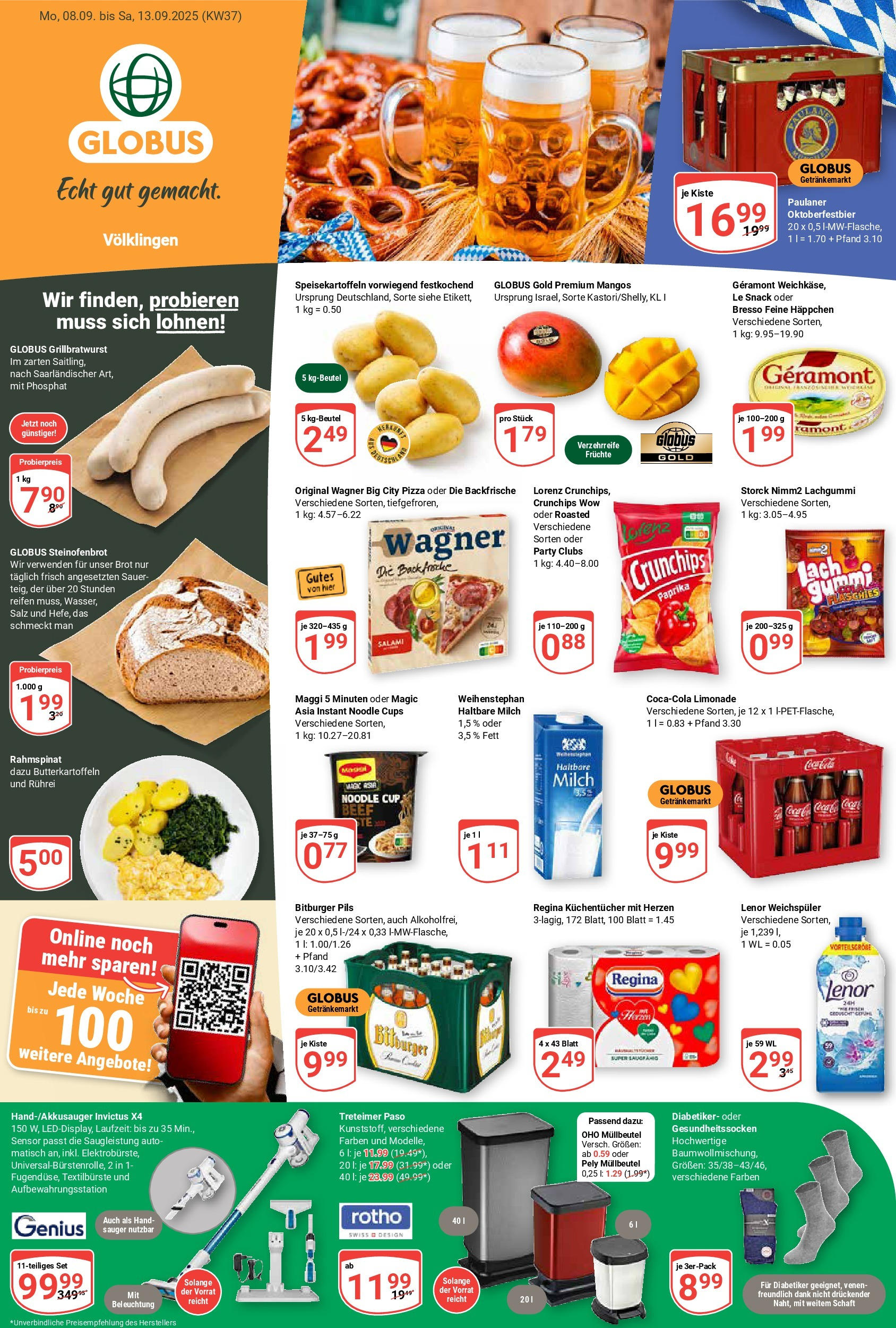 Globus prospekt Völklingen (ab 07.09.2025) » Angebote ab Montag | Seite: 3 | Produkte: Lenor, Bresso, Paprika, Salami Globus prospekt Völklingen (ab 07.09.2025) » Angebote online | Seite: 3 | Produkte: Lenor, Bresso, Paprika, Salami