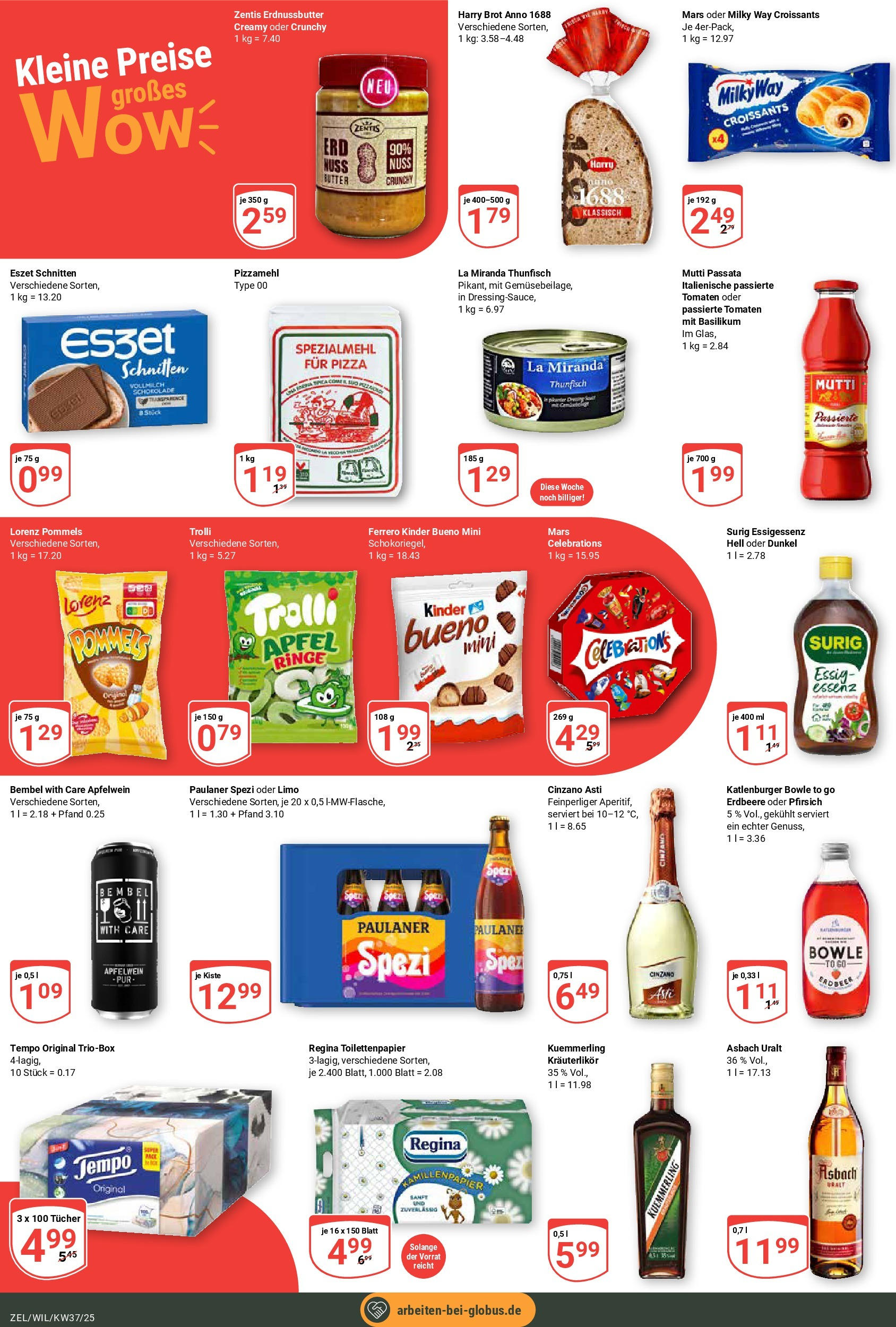 Globus prospekt Wittlich (ab 07.09.2025) » Angebote ab Montag | Seite: 4 | Produkte: Essig, Kinder bueno, Paulaner, Asbach Globus prospekt Wittlich (ab 07.09.2025) » Angebote online | Seite: 4 | Produkte: Essig, Kinder bueno, Paulaner, Asbach