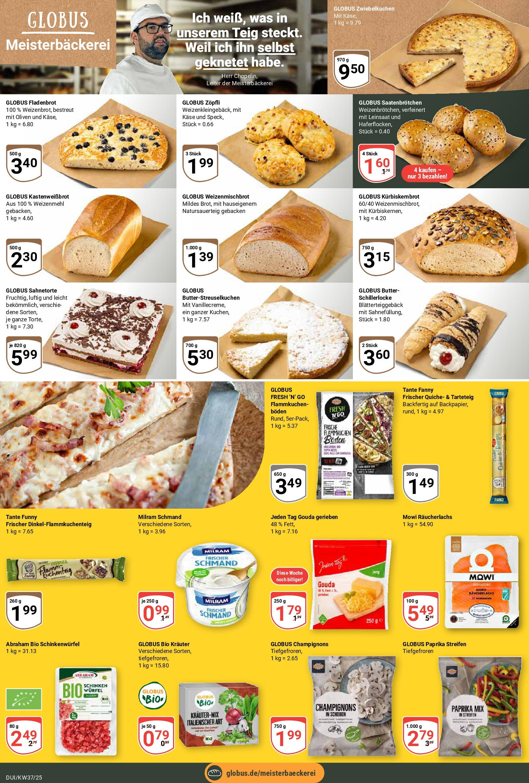 Globus prospekt Duisburg (ab 07.09.2025) » Angebote ab Montag | Seite: 8 | Produkte: Butter, Käse, Champignons, Schinken Globus prospekt Duisburg (ab 07.09.2025) » Angebote online | Seite: 8 | Produkte: Butter, Käse, Champignons, Schinken
