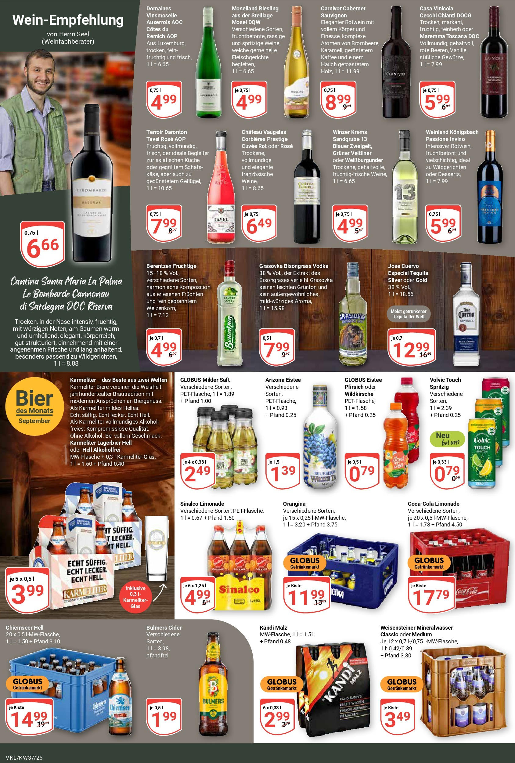 Globus prospekt Völklingen (ab 07.09.2025) » Angebote ab Montag | Seite: 18 | Produkte: Sinalco, Rotwein, Volvic touch, Berentzen Globus prospekt Völklingen (ab 07.09.2025) » Angebote online | Seite: 18 | Produkte: Sinalco, Rotwein, Volvic touch, Berentzen