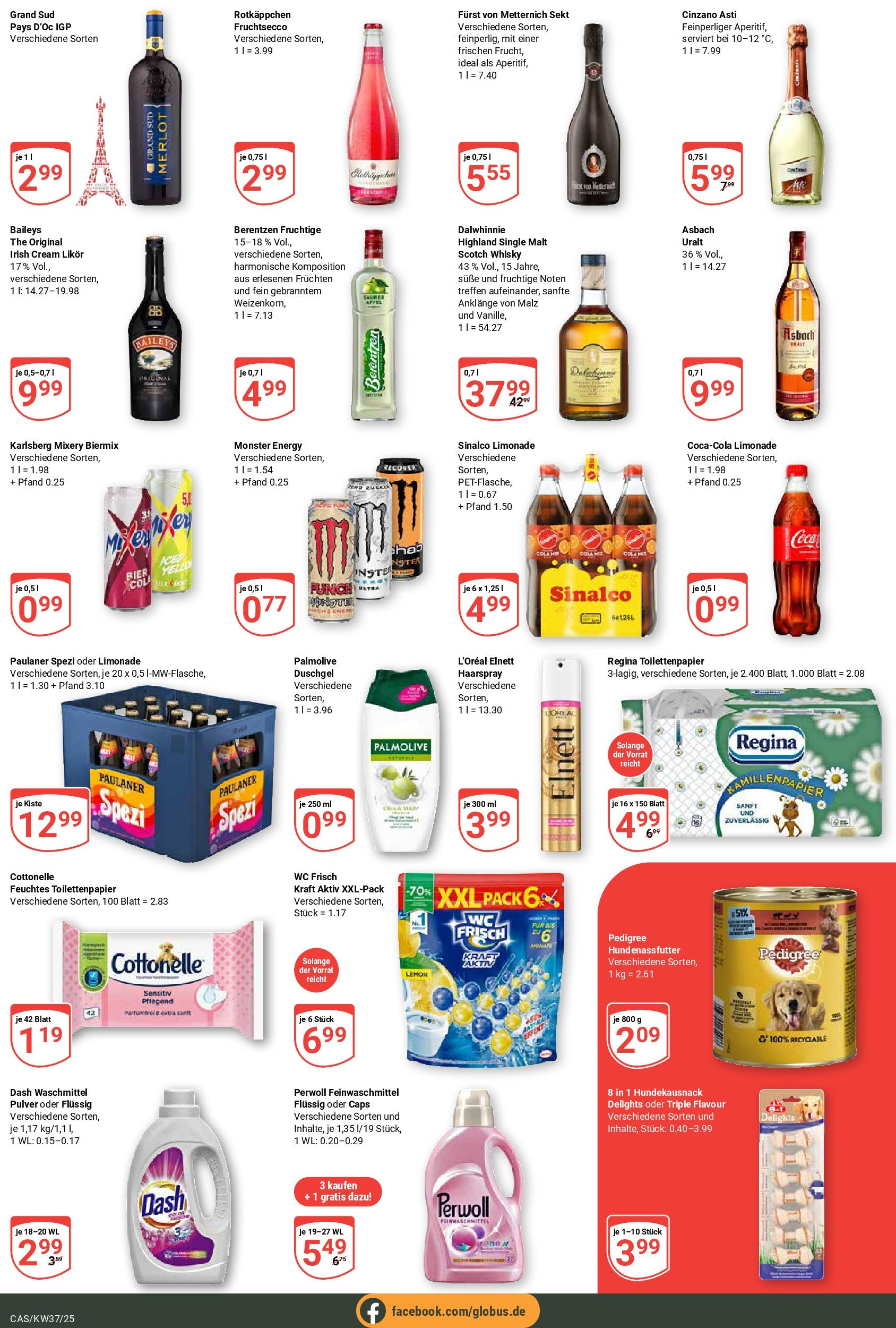 Globus prospekt Castrop-Rauxel	 (ab 07.09.2025) » Angebote online | Seite: 4 | Produkte: Waschmittel, Baileys, Pedigree, Rotkäppchen
