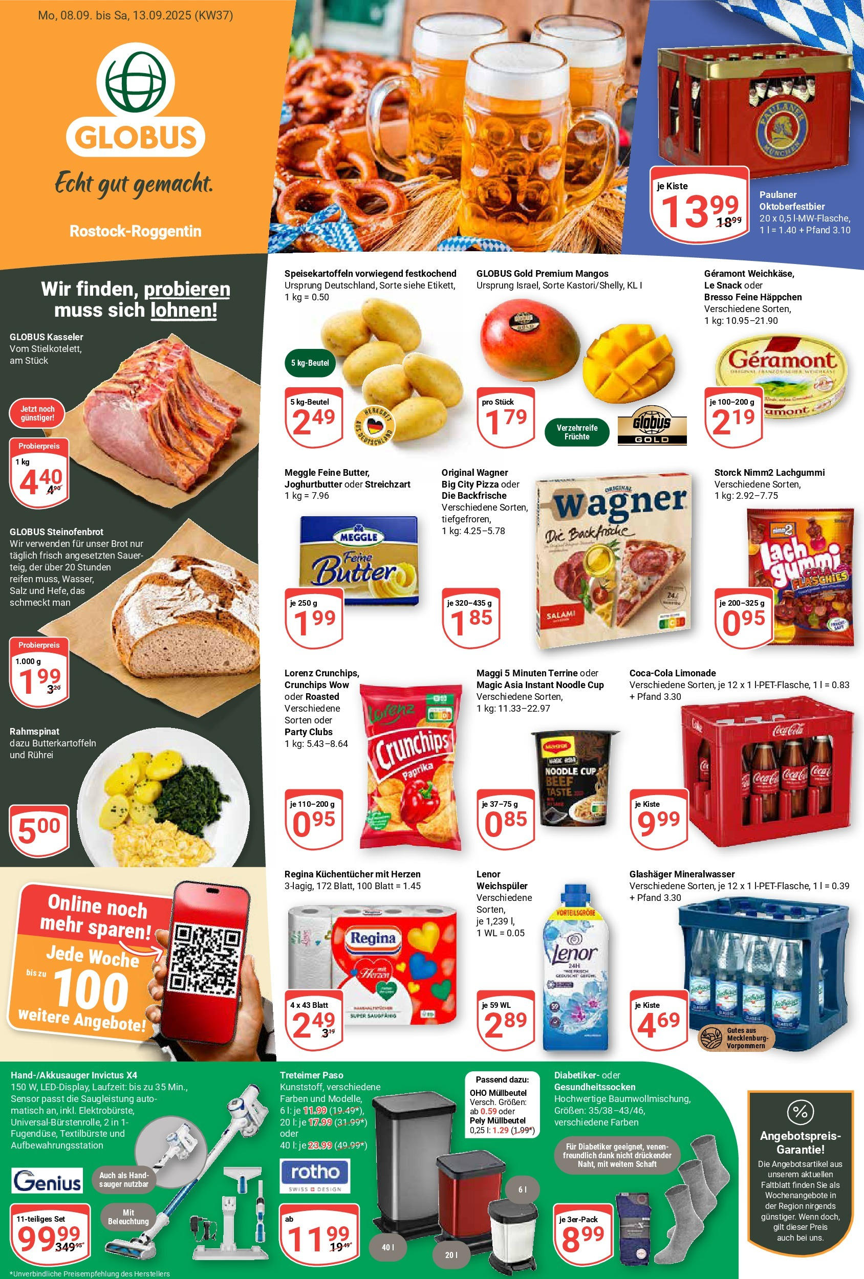 Globus prospekt Rostock	 (ab 07.09.2025) » Angebote online | Seite: 1 | Produkte: Lenor, Geramont, Maggi, Paprika