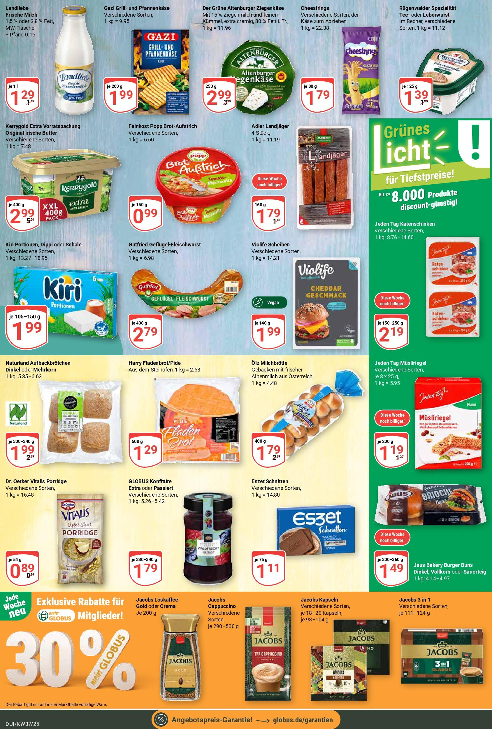 Globus prospekt Duisburg (ab 07.09.2025) » Angebote ab Montag | Seite: 12 | Produkte: Milch, Burger, Brot, Schinken Globus prospekt Duisburg (ab 07.09.2025) » Angebote online | Seite: 12 | Produkte: Milch, Burger, Brot, Schinken