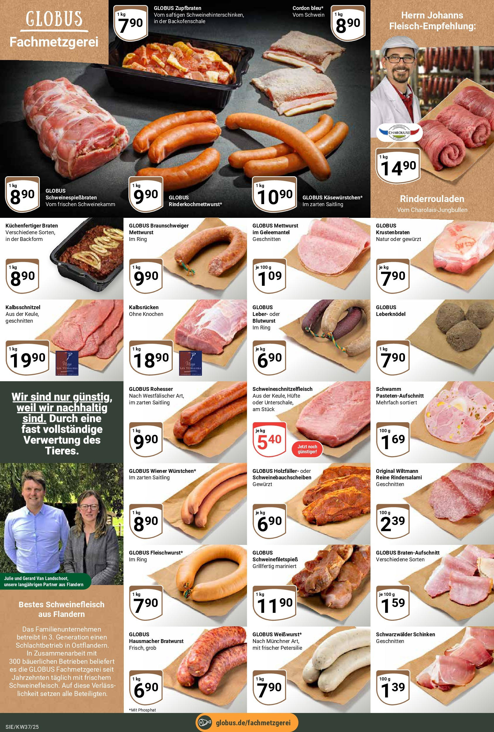 Globus prospekt Siegen	 (ab 07.09.2025) » Angebote online | Seite: 10 | Produkte: Rinderrouladen, Krustenbraten, Petersilie, Schweinefleisch
