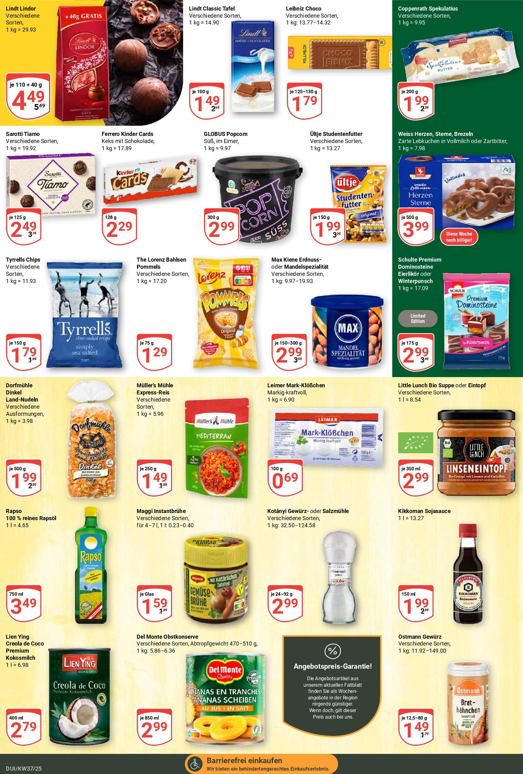 Globus prospekt Duisburg (ab 07.09.2025) » Angebote ab Montag | Seite: 13 | Produkte: Hahnchen, Kartoffeln, Saft, Lindt Globus prospekt Duisburg (ab 07.09.2025) » Angebote online | Seite: 13 | Produkte: Hahnchen, Kartoffeln, Saft, Lindt