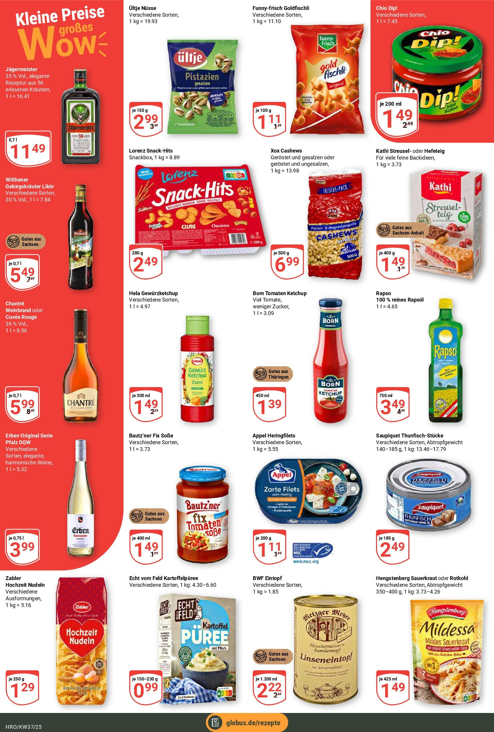 Globus prospekt Rostock	 (ab 07.09.2025) » Angebote online | Seite: 4 | Produkte: Wilthener, Thunfisch, Tomaten, Rouge