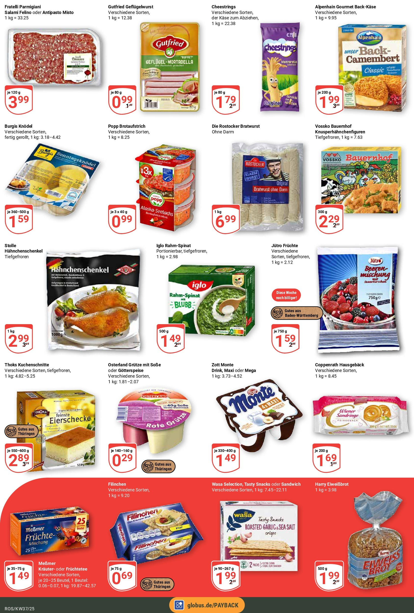Globus prospekt Lambrechtshagen	 (ab 07.09.2025) » Angebote online | Seite: 5 | Produkte: Mozzarella, Iglo, Wurst, Brot