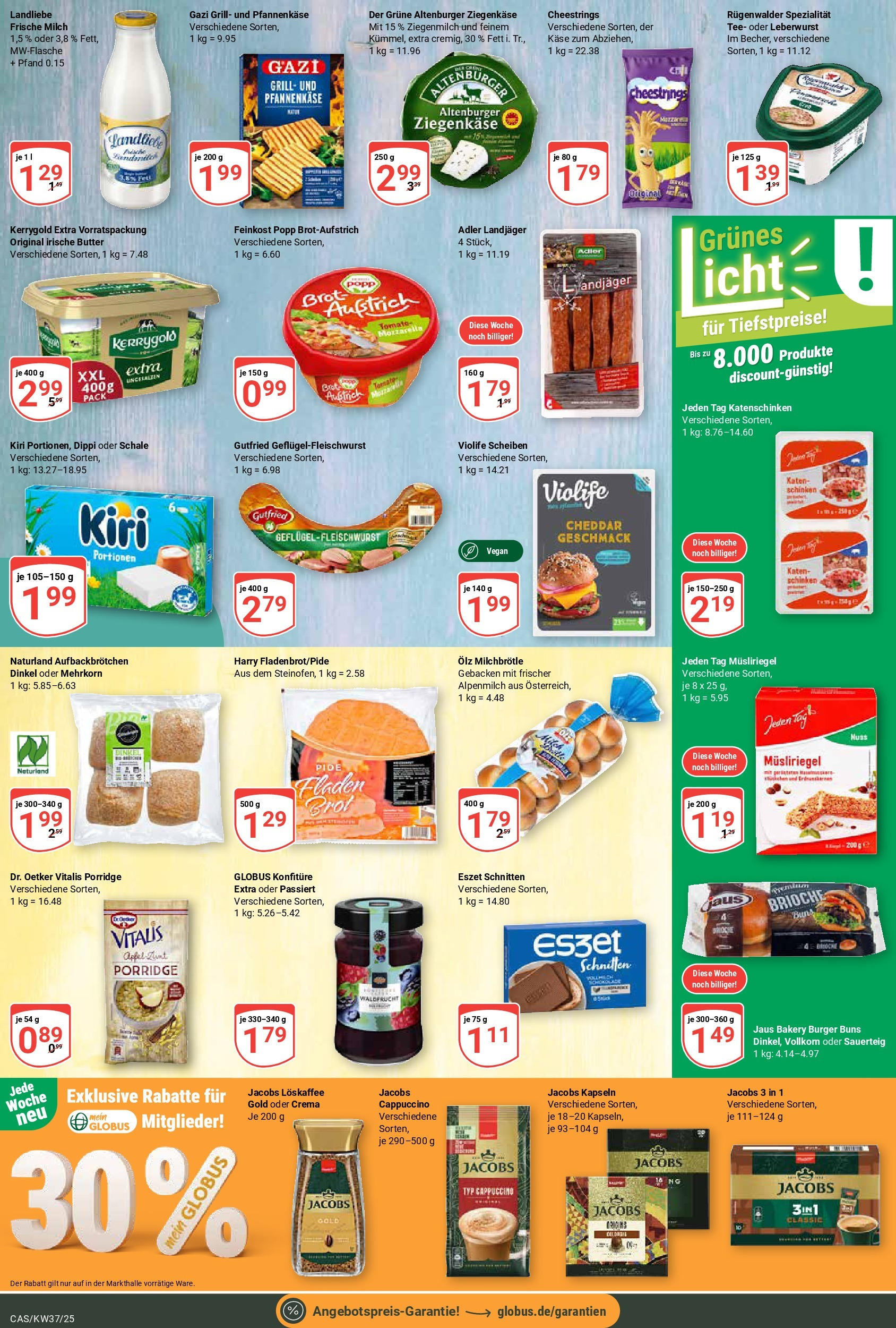 Globus prospekt Castrop-Rauxel	 (ab 07.09.2025) » Angebote online | Seite: 10 | Produkte: Butter, Burger, Brot, Schinken