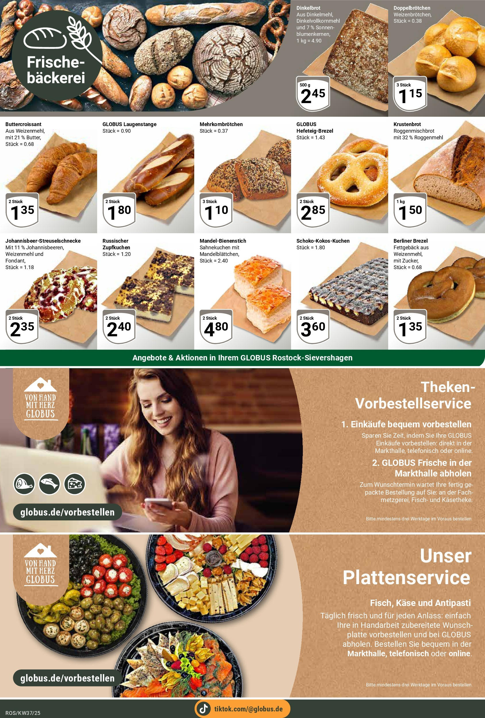 Globus prospekt Lambrechtshagen	 (ab 07.09.2025) » Angebote online | Seite: 9 | Produkte: Berliner, Bäckerei, Weizenmehl, Fisch