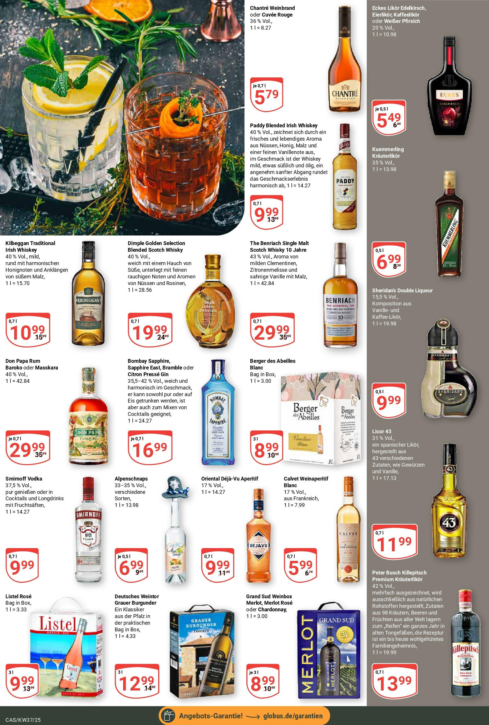 Globus prospekt Castrop-Rauxel	 (ab 07.09.2025) » Angebote online | Seite: 14 | Produkte: Presse, Rum, Merlot, Grand sud