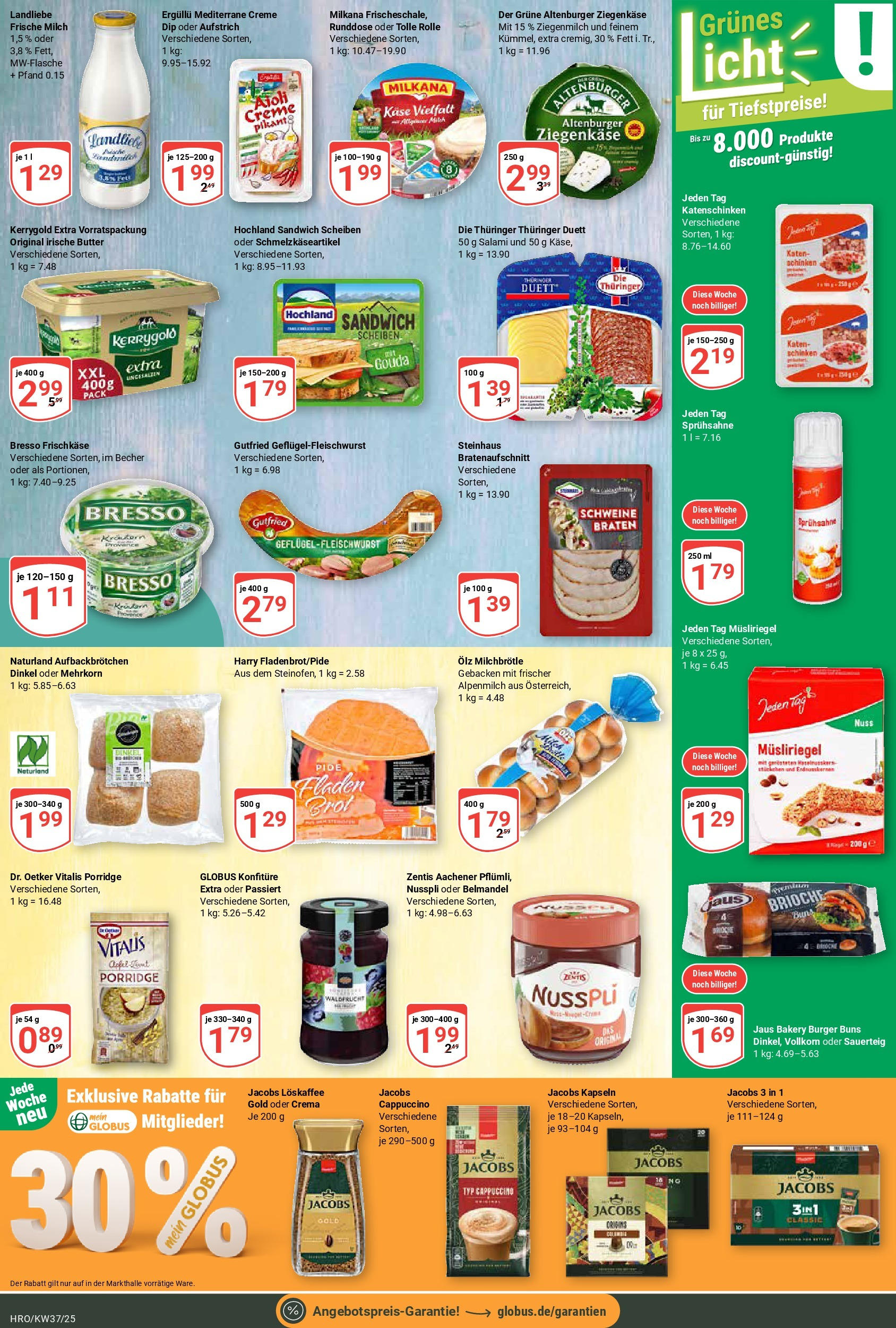 Globus prospekt Rostock	 (ab 07.09.2025) » Angebote online | Seite: 11 | Produkte: Käse, Gouda, Bresso, Schinken