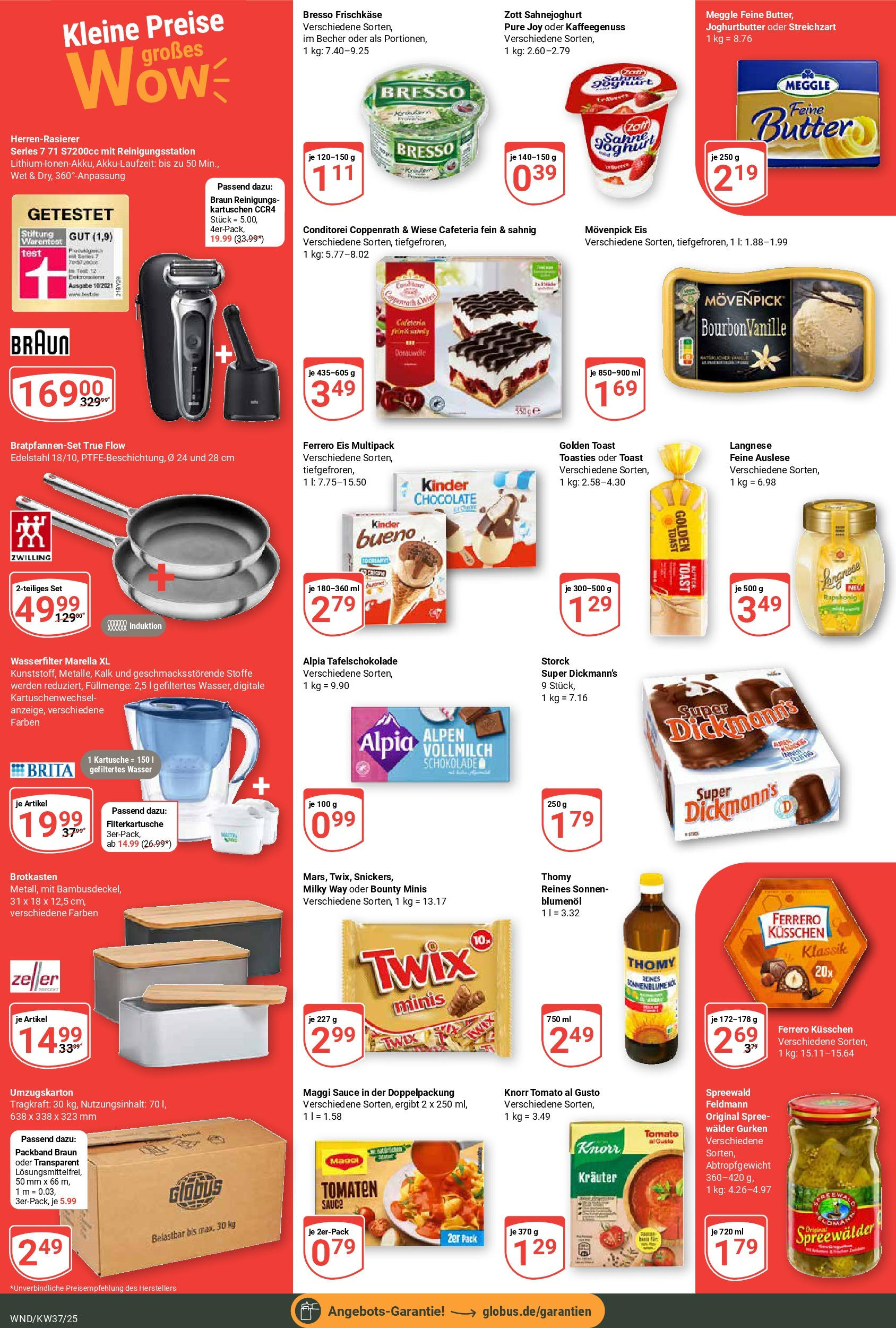 Globus prospekt St. Wendel (ab 07.09.2025) » Angebote ab Montag | Seite: 4 | Produkte: Langnese, Toast, Kinder bueno, Movenpick eis Globus prospekt St. Wendel (ab 07.09.2025) » Angebote online | Seite: 4 | Produkte: Langnese, Toast, Kinder bueno, Movenpick eis