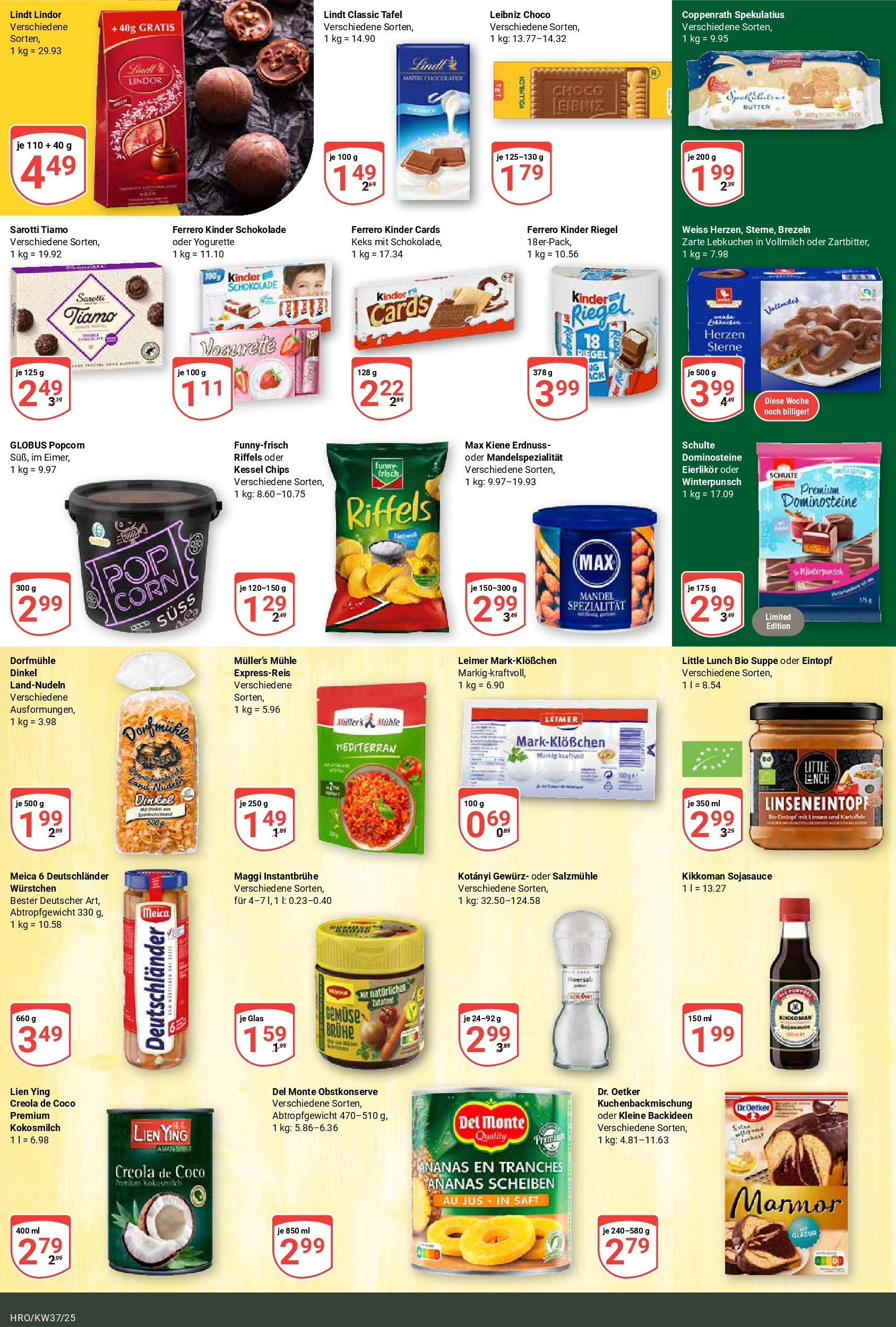 Globus prospekt Rostock	 (ab 07.09.2025) » Angebote online | Seite: 12 | Produkte: Yogurette, Meica, Kartoffeln, Lindt