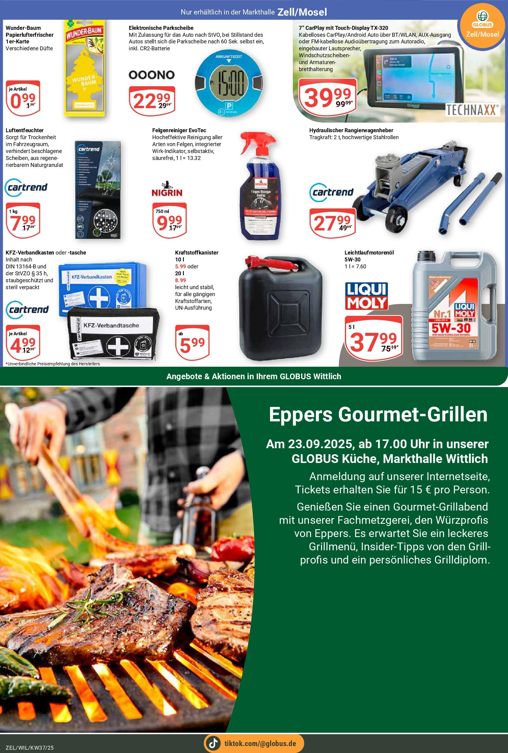 Globus prospekt Wittlich (ab 07.09.2025) » Angebote ab Montag | Seite: 22 | Produkte: Tasche, Grill, Uhr Globus prospekt Wittlich (ab 07.09.2025) » Angebote online | Seite: 22 | Produkte: Tasche, Grill, Uhr