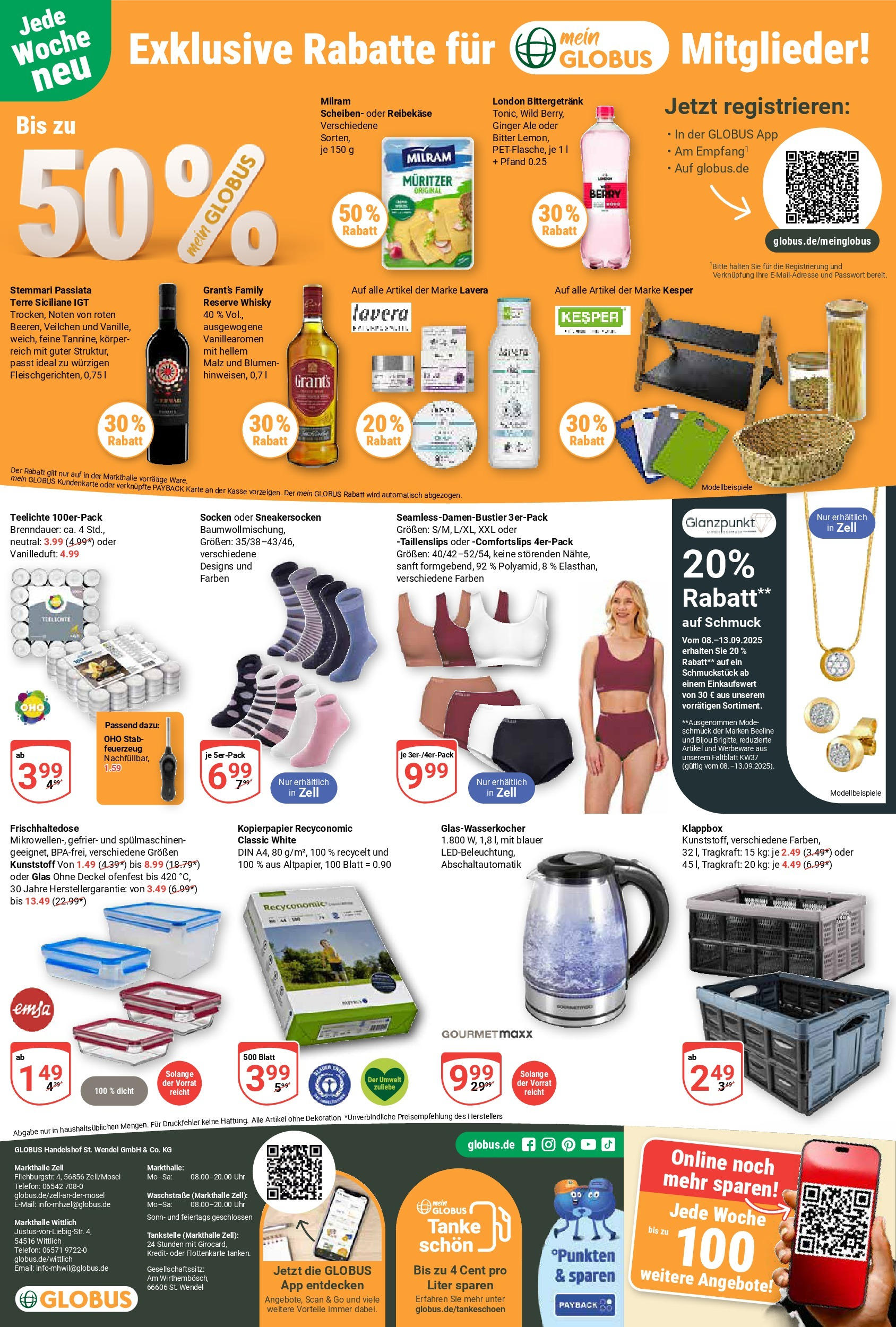 Globus prospekt Wittlich (ab 07.09.2025) » Angebote ab Montag | Seite: 24 | Produkte: Whisky, Blumen, Socken, Reibekase Globus prospekt Wittlich (ab 07.09.2025) » Angebote online | Seite: 24 | Produkte: Whisky, Blumen, Socken, Reibekase