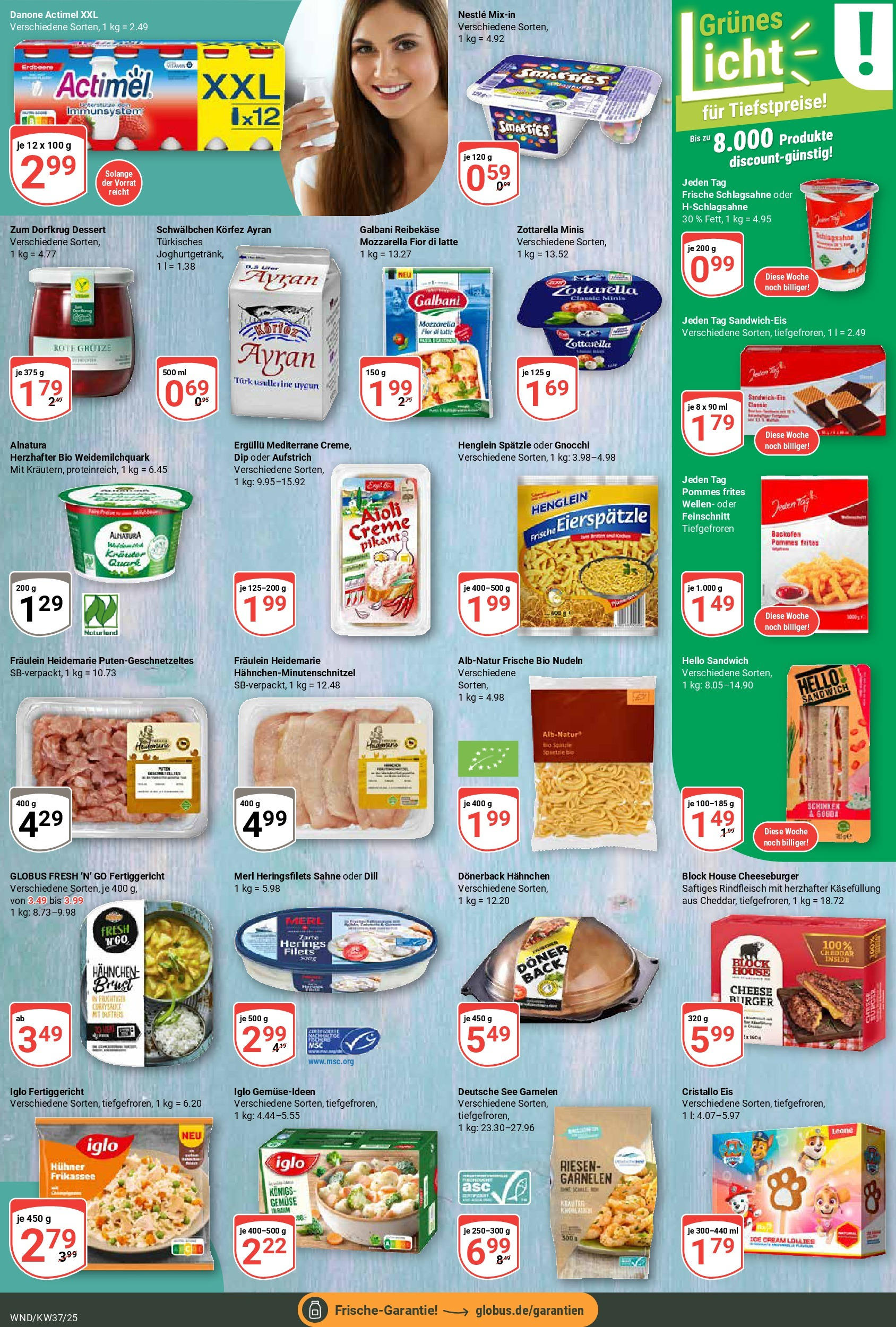 Globus prospekt St. Wendel (ab 07.09.2025) » Angebote ab Montag | Seite: 12 | Produkte: Actimel, Gemüse, Nudeln, Eis Globus prospekt St. Wendel (ab 07.09.2025) » Angebote online | Seite: 12 | Produkte: Actimel, Gemüse, Nudeln, Eis