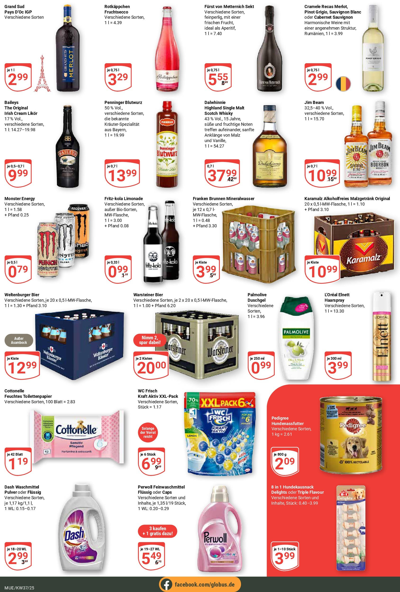 Globus prospekt Mühldorf (ab 07.09.2025) » Angebote ab Montag | Seite: 7 | Produkte: Whisky, Sekt, Monster, Rotkäppchen Globus prospekt Mühldorf (ab 07.09.2025) » Angebote online | Seite: 7 | Produkte: Whisky, Sekt, Monster, Rotkäppchen