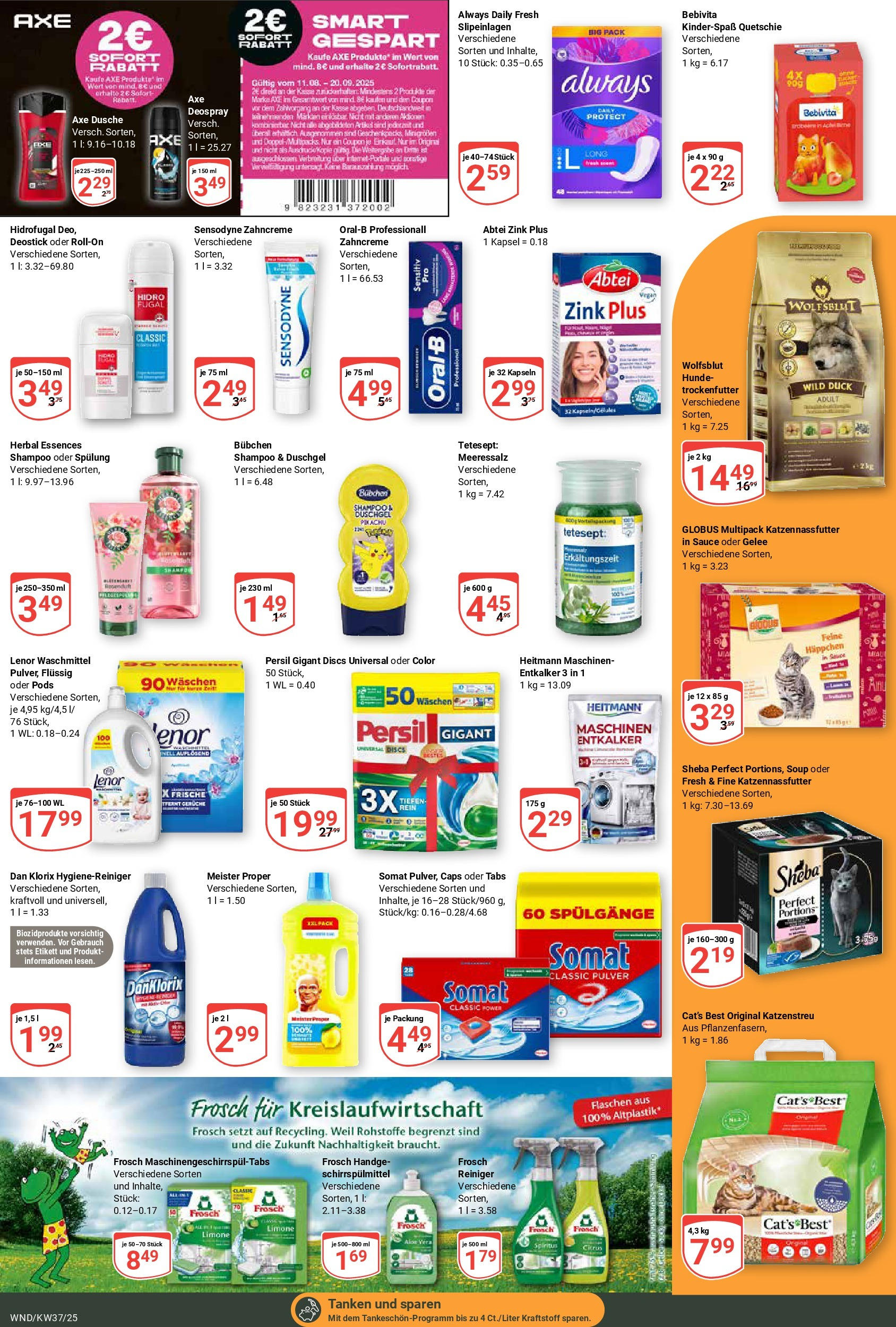 Globus prospekt St. Wendel (ab 07.09.2025) » Angebote ab Montag | Seite: 20 | Produkte: Dusche, Duschgel, Waschmittel, Deospray Globus prospekt St. Wendel (ab 07.09.2025) » Angebote online | Seite: 20 | Produkte: Dusche, Duschgel, Waschmittel, Deospray