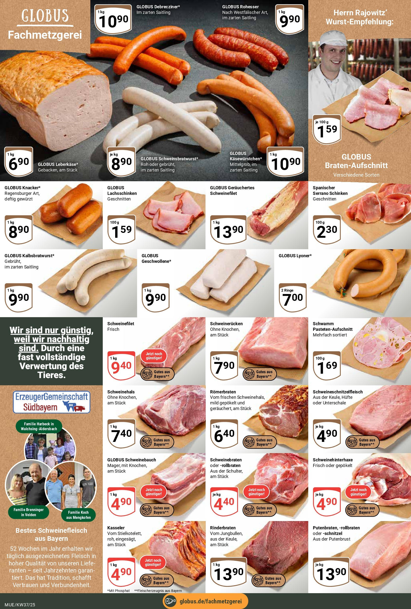 Globus prospekt Mühldorf (ab 07.09.2025) » Angebote ab Montag | Seite: 10 | Produkte: Rinderbraten, Schweinerucken, Schweinefleisch, Fleisch Globus prospekt Mühldorf (ab 07.09.2025) » Angebote online | Seite: 10 | Produkte: Rinderbraten, Schweinerucken, Schweinefleisch, Fleisch