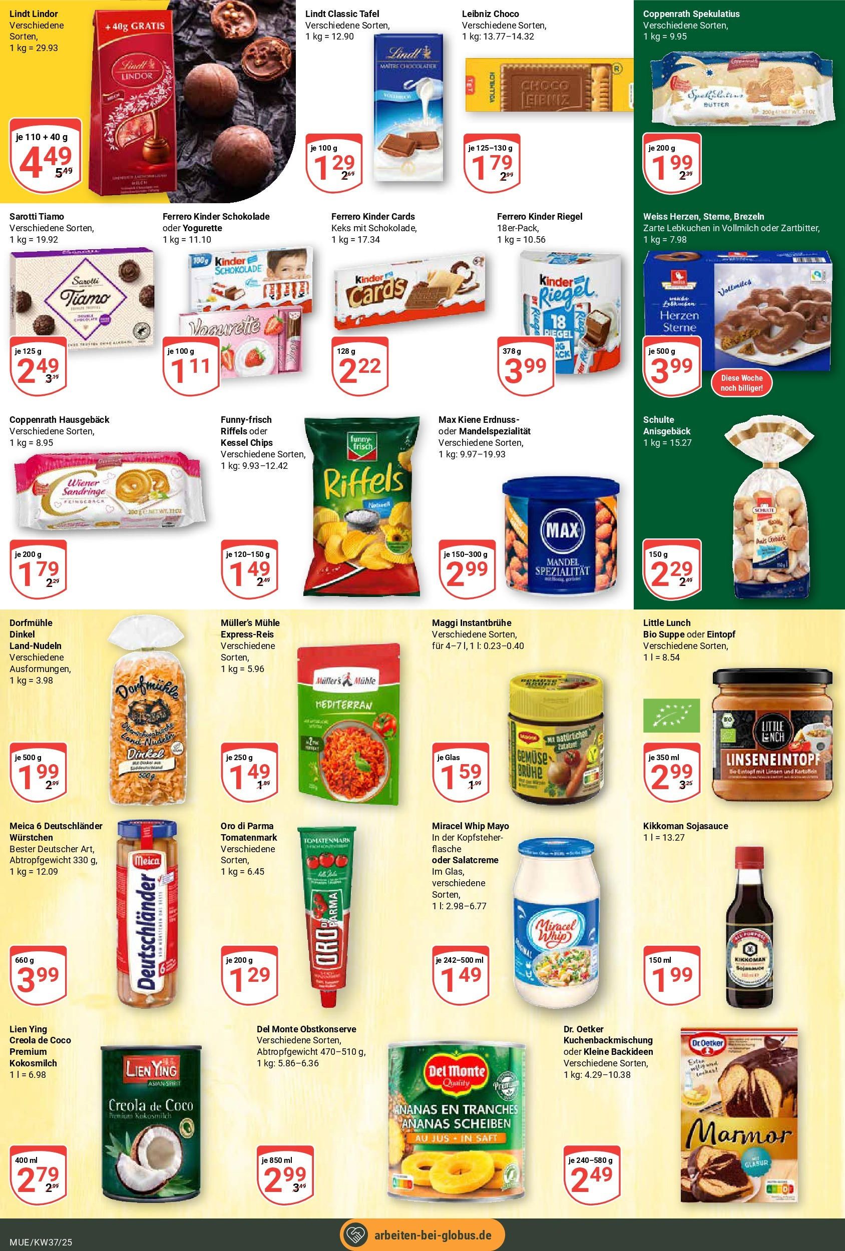 Globus prospekt Mühldorf (ab 07.09.2025) » Angebote ab Montag | Seite: 15 | Produkte: Yogurette, Kinder riegel, Gemüse, Lindt Globus prospekt Mühldorf (ab 07.09.2025) » Angebote online | Seite: 15 | Produkte: Yogurette, Kinder riegel, Gemüse, Lindt
