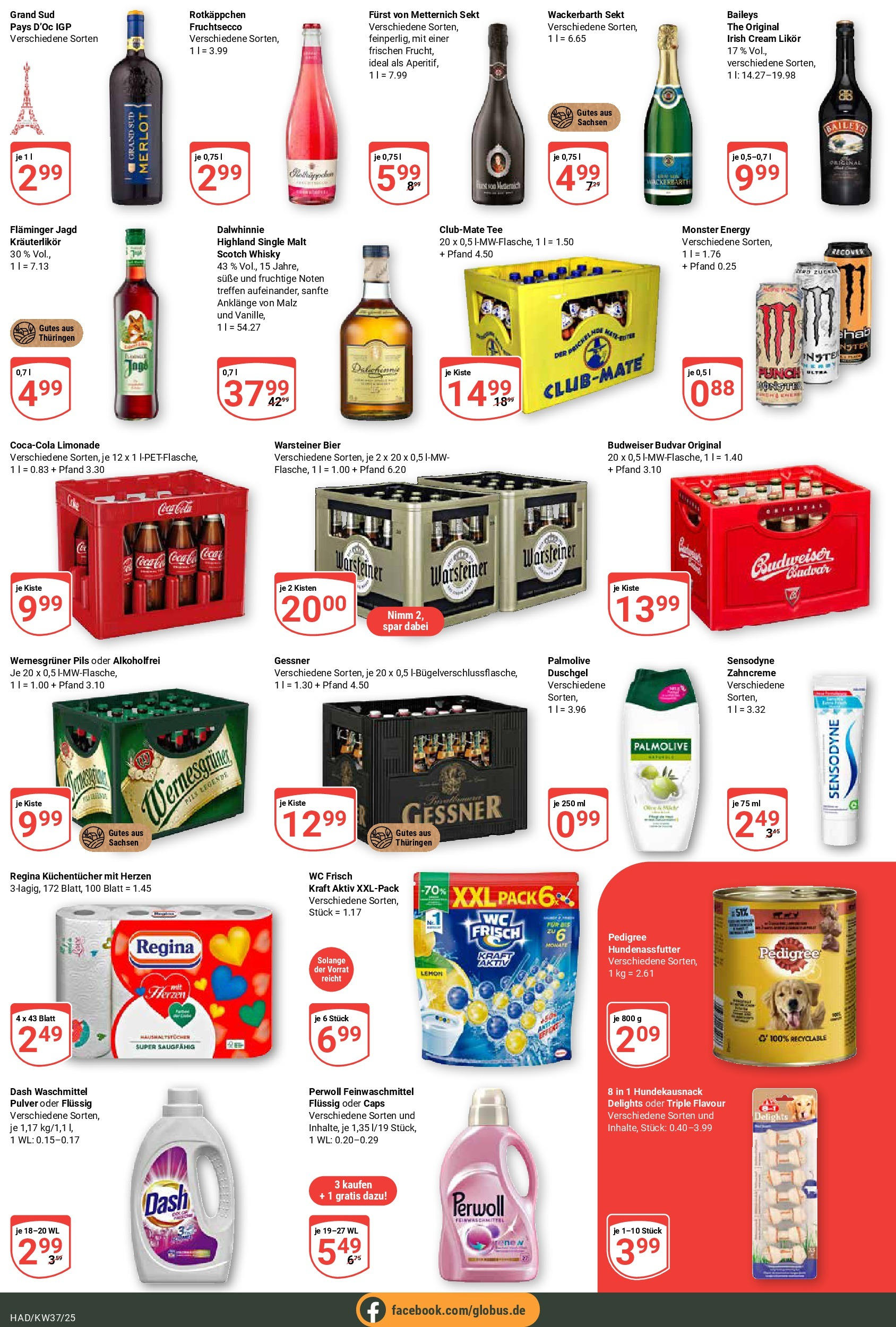 Globus prospekt Halle (saale)	 (ab 07.09.2025) » Angebote online | Seite: 4 | Produkte: Sekt, Monster, Waschmittel, Pedigree