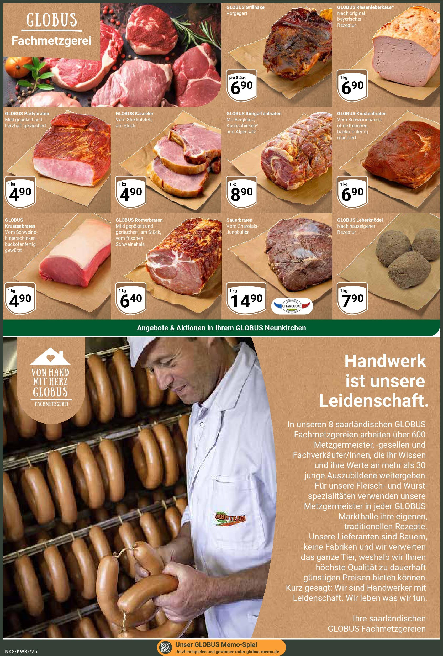 Globus prospekt Neunkirchen	 (ab 07.09.2025) » Angebote online | Seite: 2 | Produkte: Krustenbraten, Wurst, Fleisch