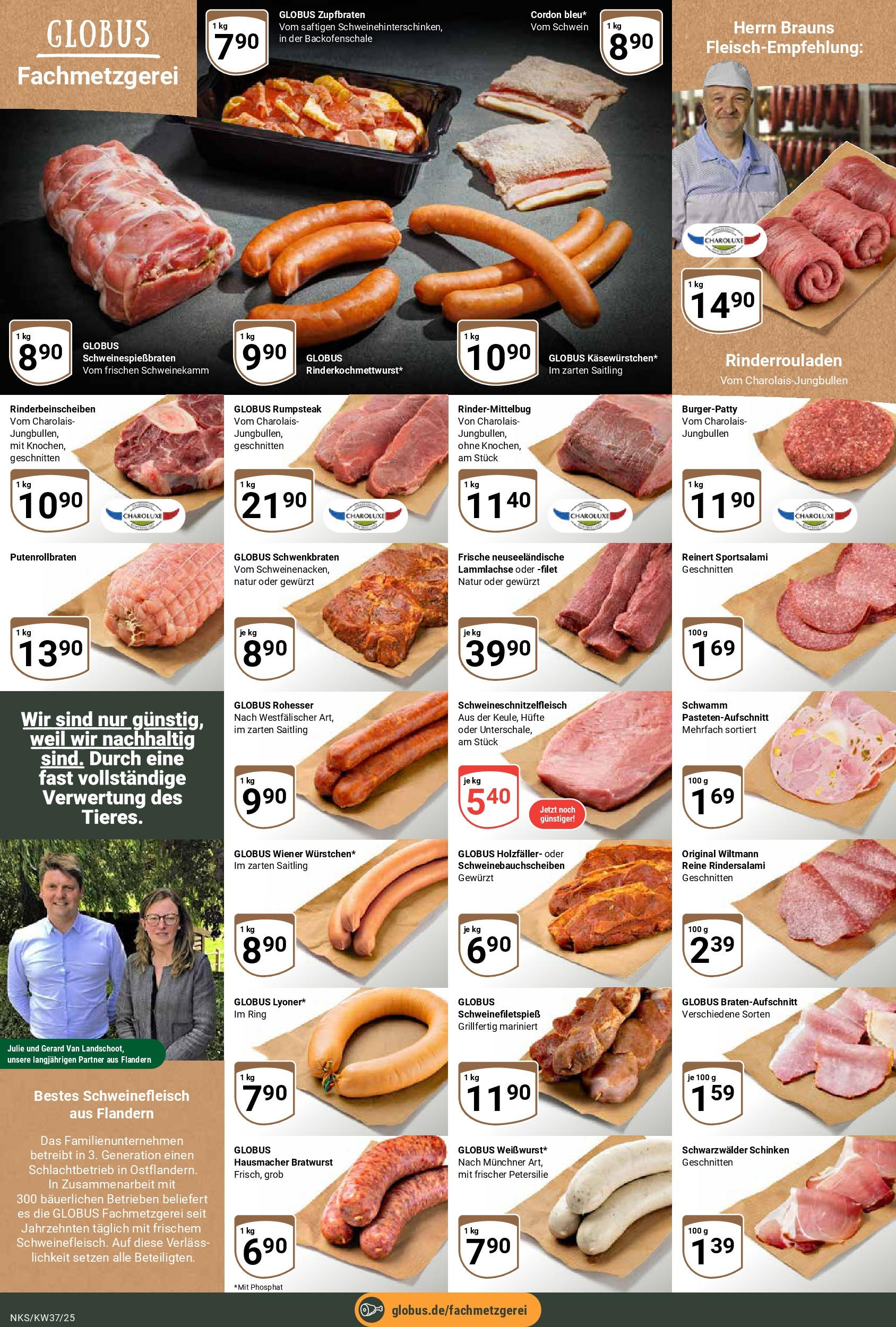 Globus prospekt Neunkirchen	 (ab 07.09.2025) » Angebote online | Seite: 10 | Produkte: Rinderrouladen, Rumpsteak, Petersilie, Schweinefleisch