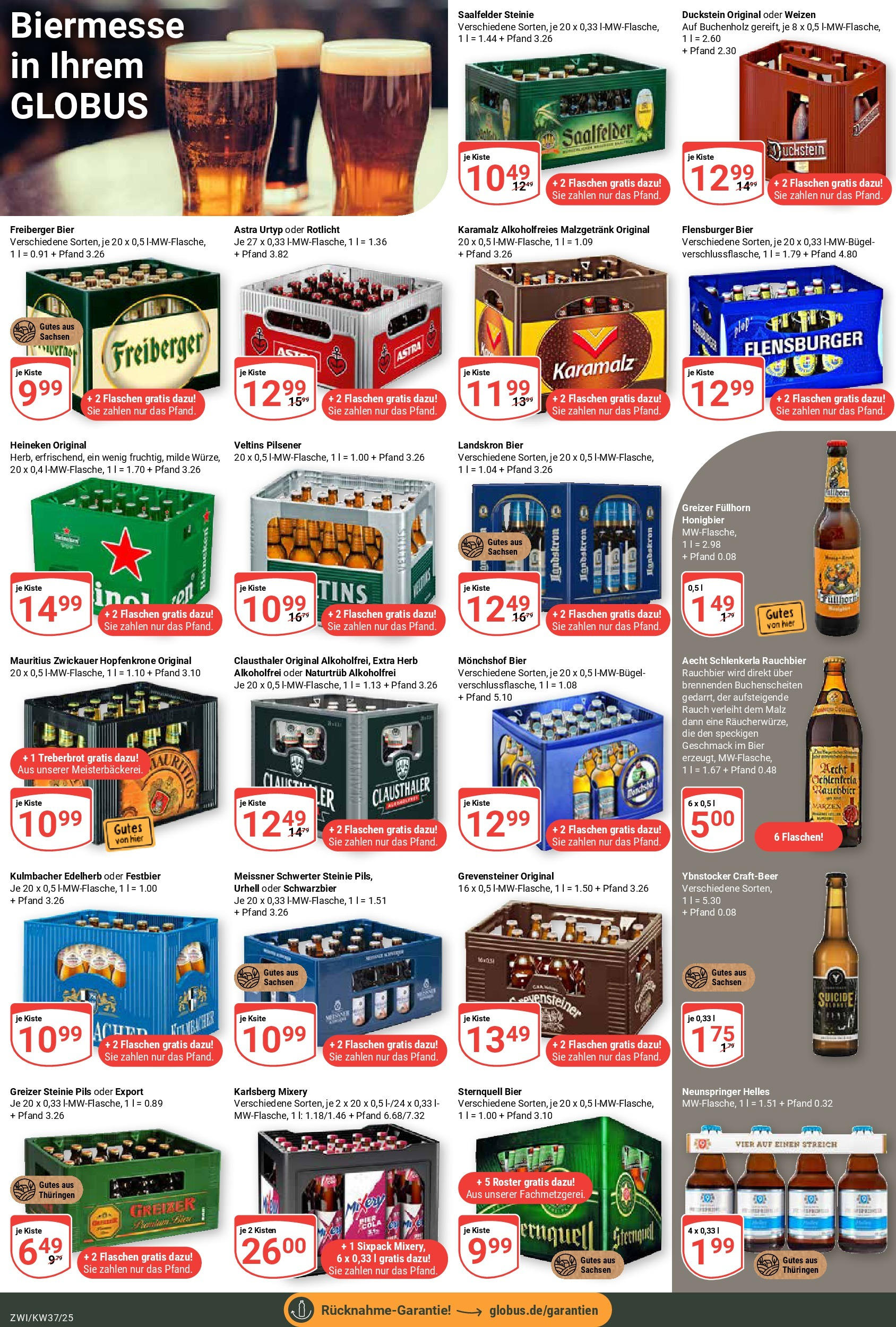 Globus prospekt Zwickau (ab 07.09.2025) » Angebote ab Montag | Seite: 20 | Produkte: Bier, Pils, Flensburger, Mixery Globus prospekt Zwickau (ab 07.09.2025) » Angebote online | Seite: 20 | Produkte: Bier, Pils, Flensburger, Mixery