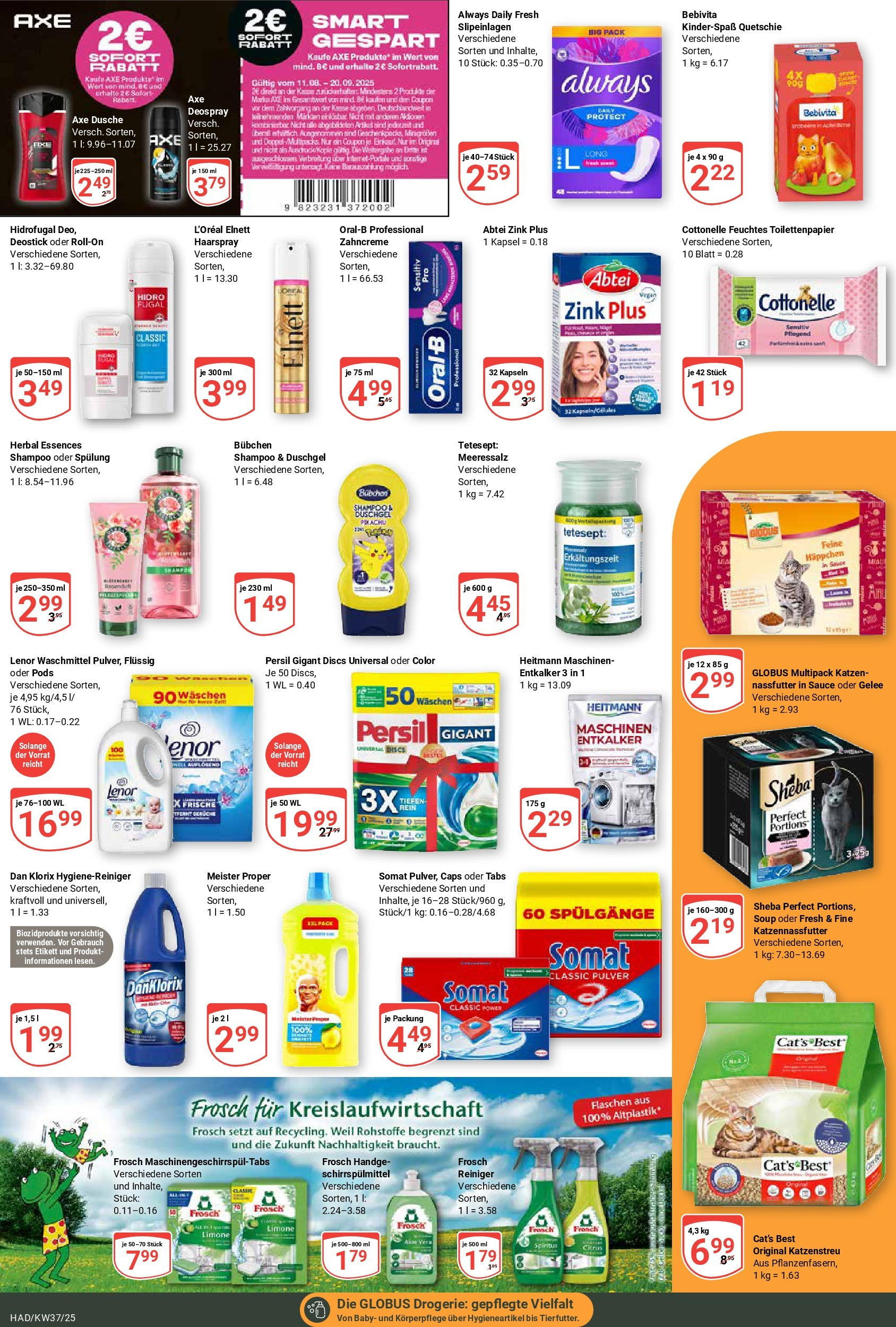 Globus prospekt Halle (saale)	 (ab 07.09.2025) » Angebote online | Seite: 17 | Produkte: Sheba, Duschgel, Toilettenpapier, Feuchtes Toilettenpapier
