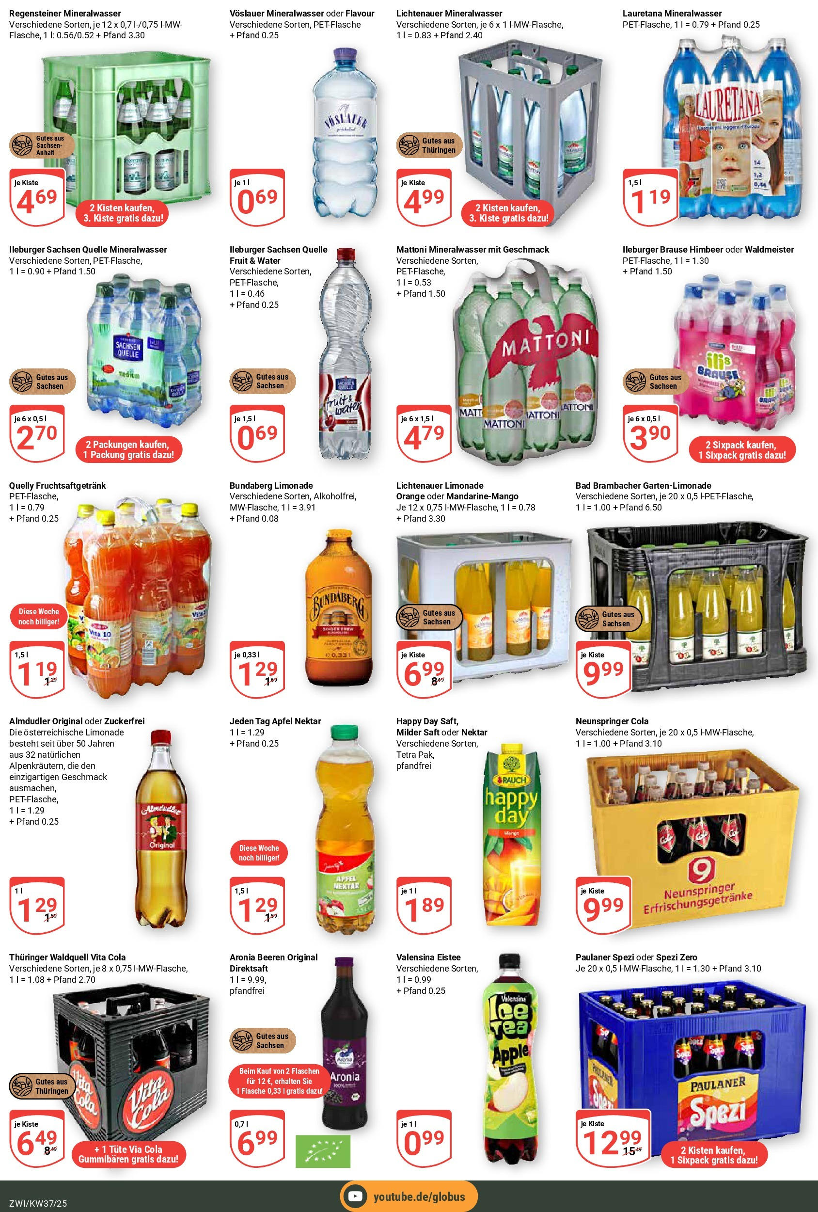 Globus prospekt Zwickau (ab 07.09.2025) » Angebote ab Montag | Seite: 21 | Produkte: Paulaner spezi, Äpfel, Apple, Valensina Globus prospekt Zwickau (ab 07.09.2025) » Angebote online | Seite: 21 | Produkte: Paulaner spezi, Äpfel, Apple, Valensina