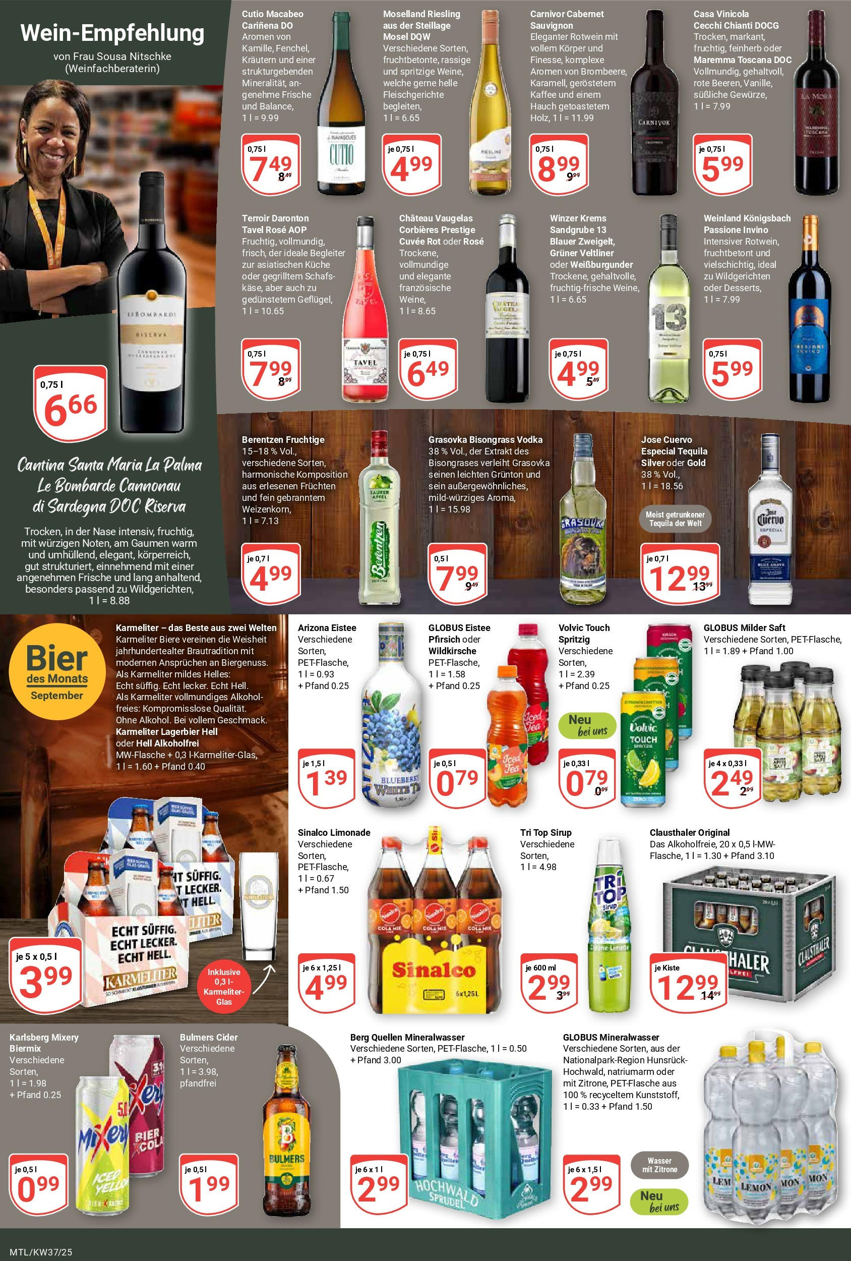 Globus prospekt Maintal-Dörnigheim (ab 07.09.2025) » Angebote ab Montag | Seite: 15 | Produkte: Limetten, Mineralwasser, Zitrone, Berentzen Globus prospekt Maintal-Dörnigheim (ab 07.09.2025) » Angebote online | Seite: 15 | Produkte: Limetten, Mineralwasser, Zitrone, Berentzen