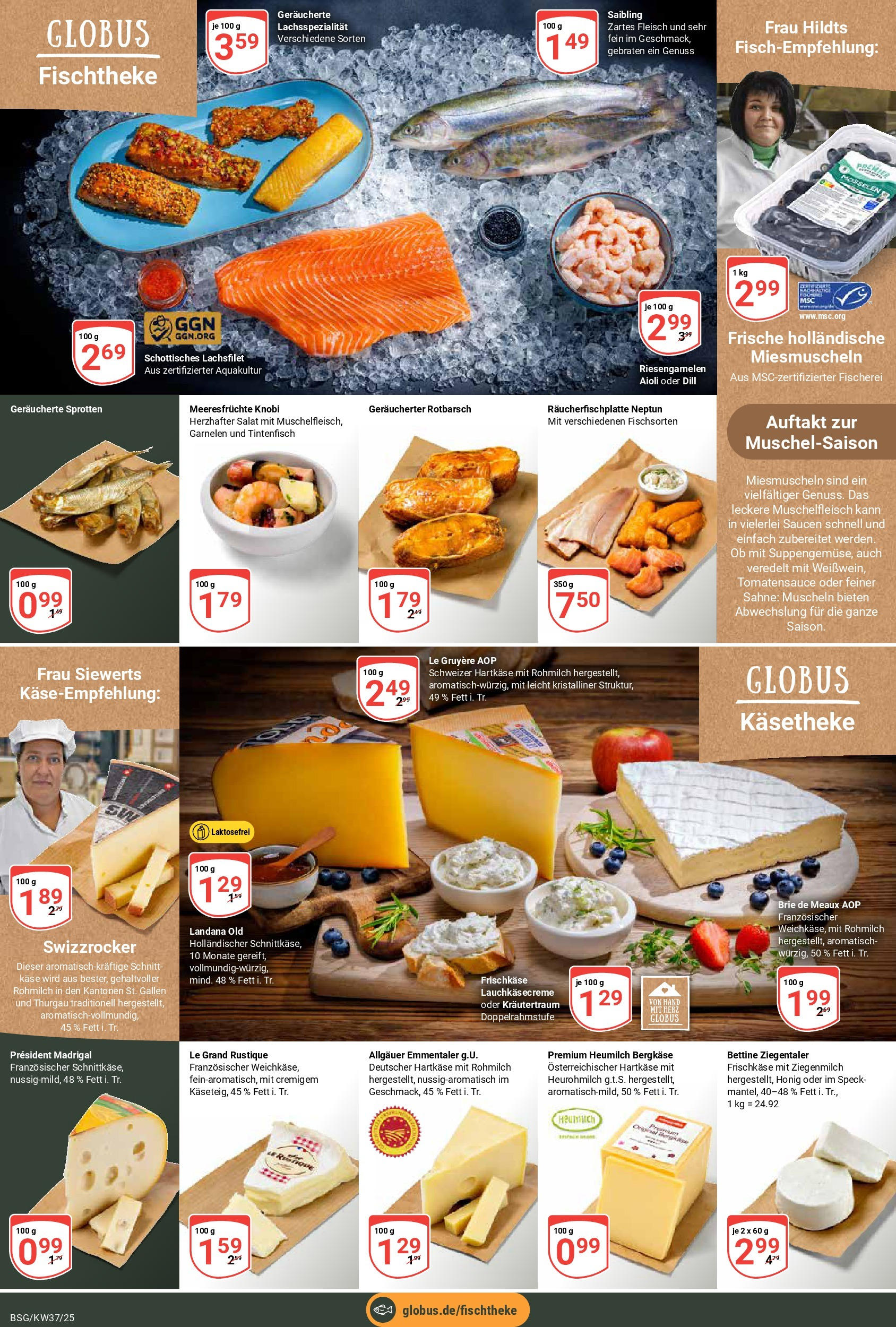 Globus prospekt Braunschweig	 (ab 07.09.2025) » Angebote online | Seite: 9 | Produkte: Garnelen, Sahne, Salat, Frischkase