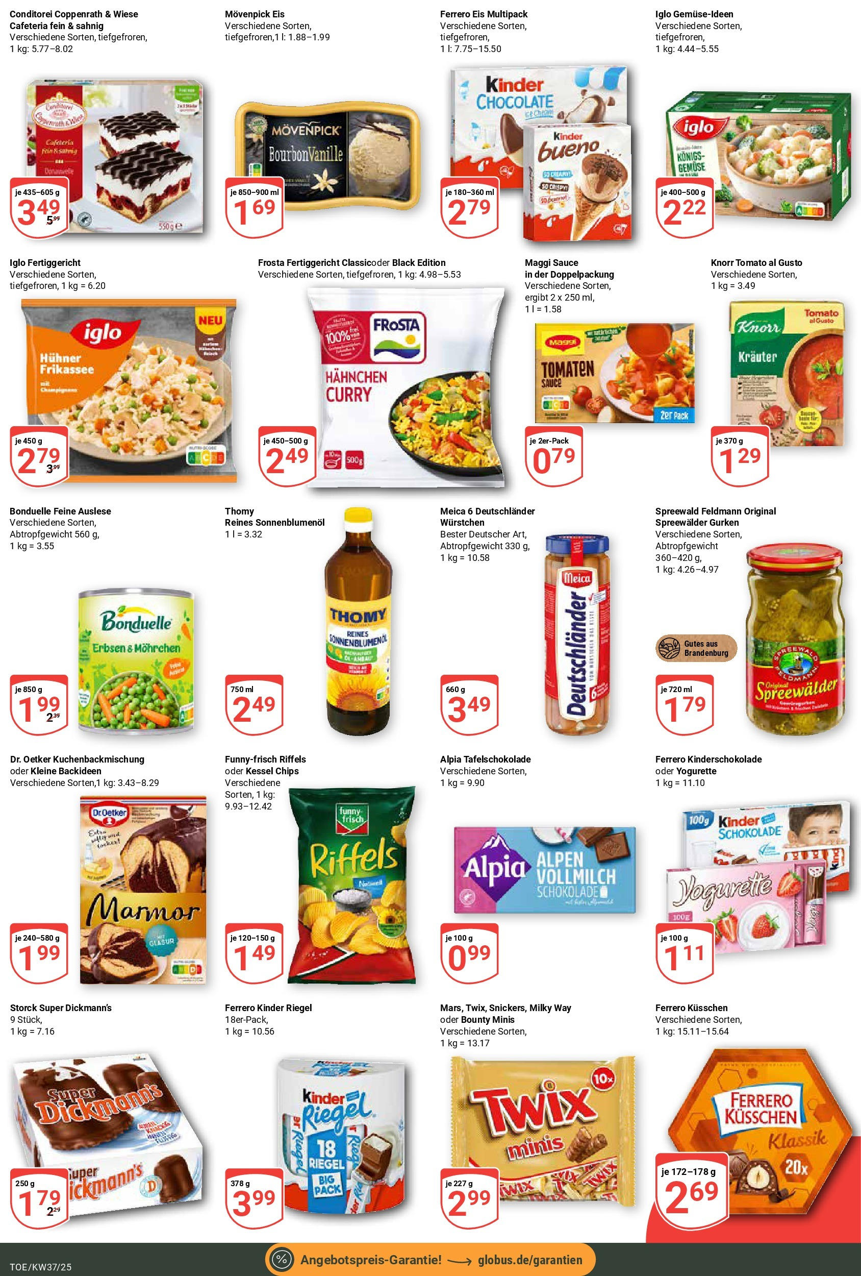 Globus prospekt Tönisvorst	 (ab 07.09.2025) » Angebote online | Seite: 3 | Produkte: Maggi, Movenpick eis, Gemüse, Eis