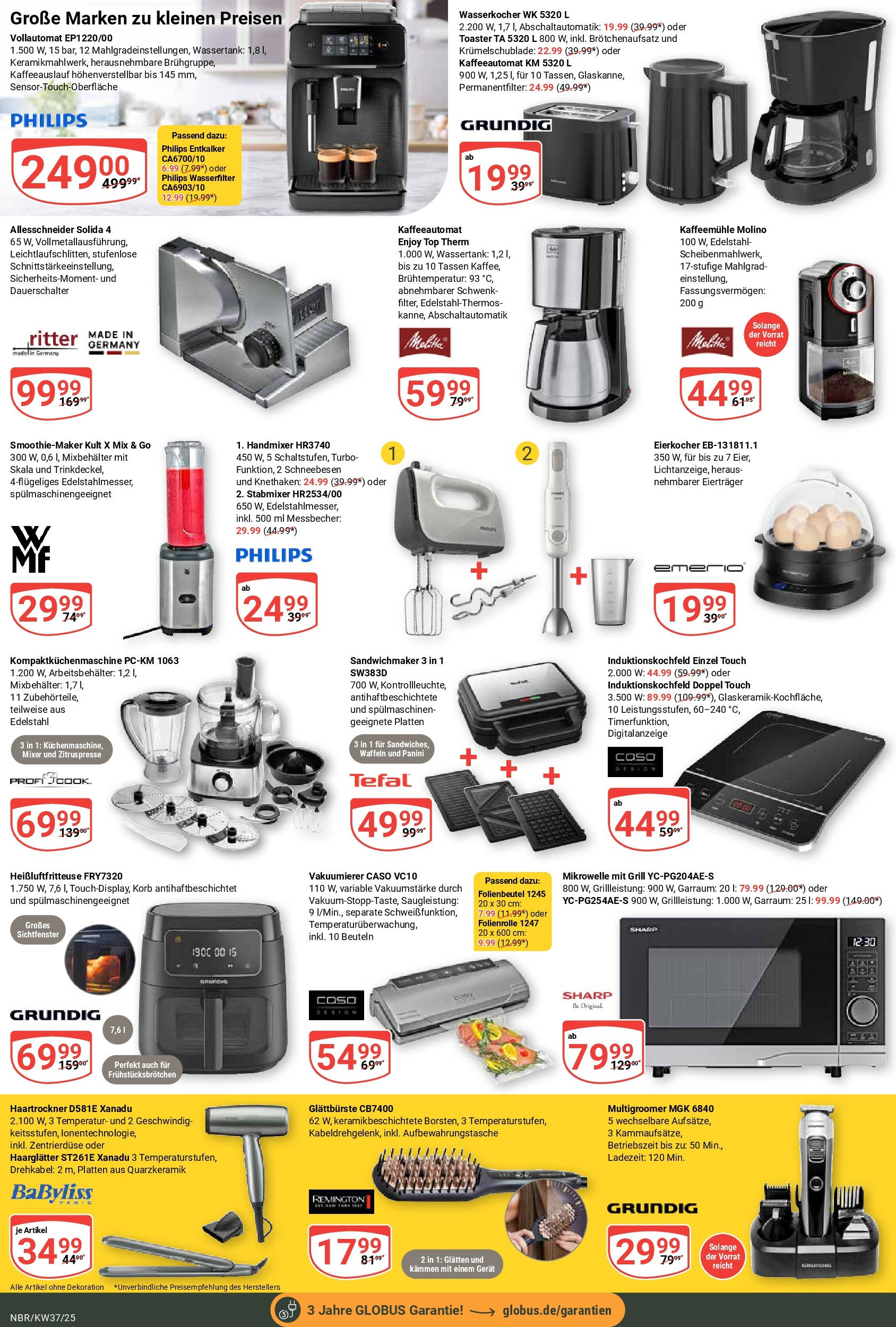 Globus prospekt Neubrandenburg (ab 07.09.2025) » Angebote ab Montag | Seite: 22 | Produkte: Mixer, Sandwichmaker, Stabmixer, Heißluftfritteuse Globus prospekt Neubrandenburg (ab 07.09.2025) » Angebote online | Seite: 22 | Produkte: Mixer, Sandwichmaker, Stabmixer, Heißluftfritteuse